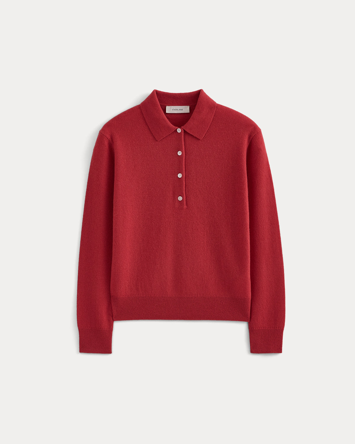 Fine Cashmere Classic Polo | Vintage Red
