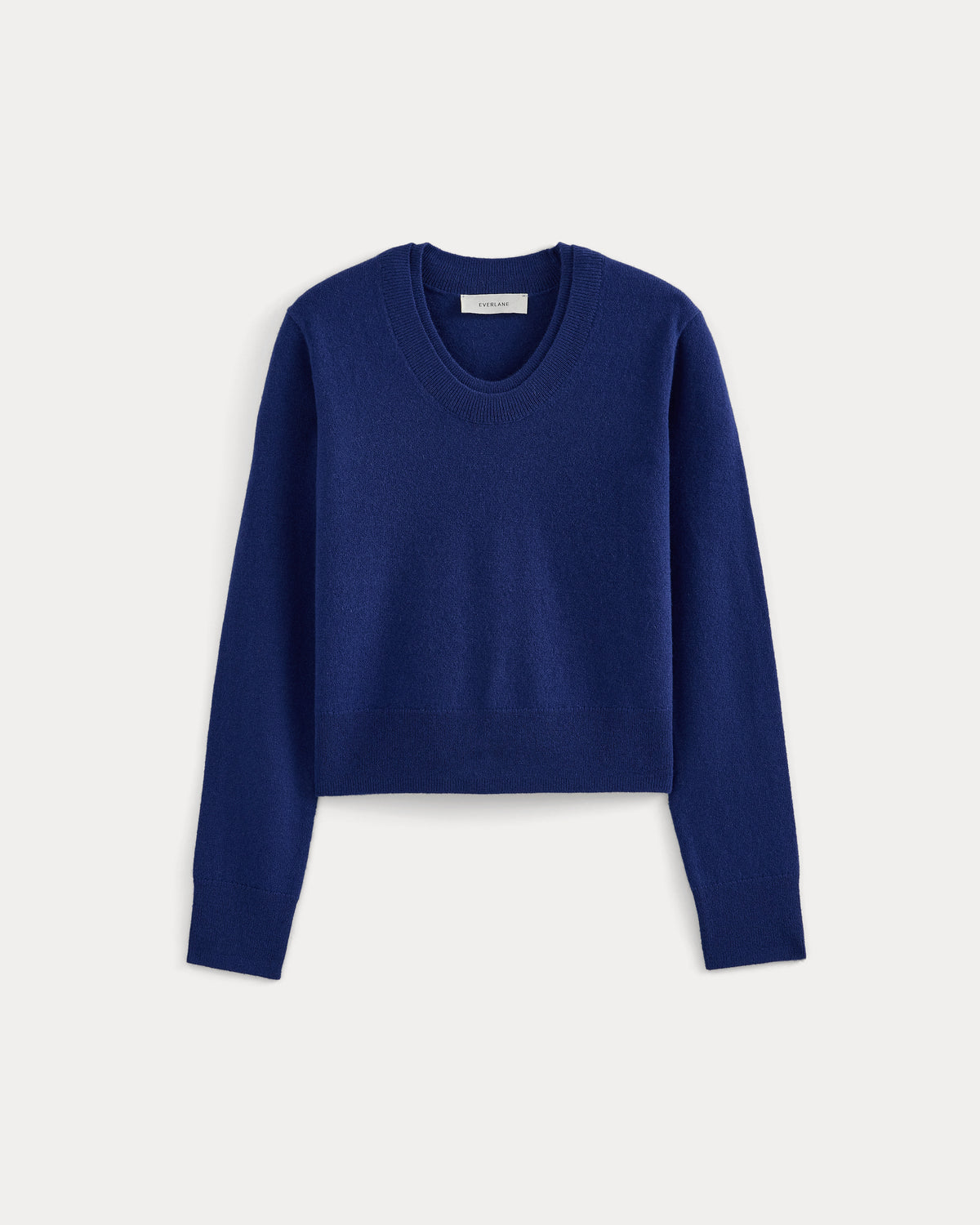 Fine Cashmere Long-Sleeve U-Neck Sweater | Klein Blue