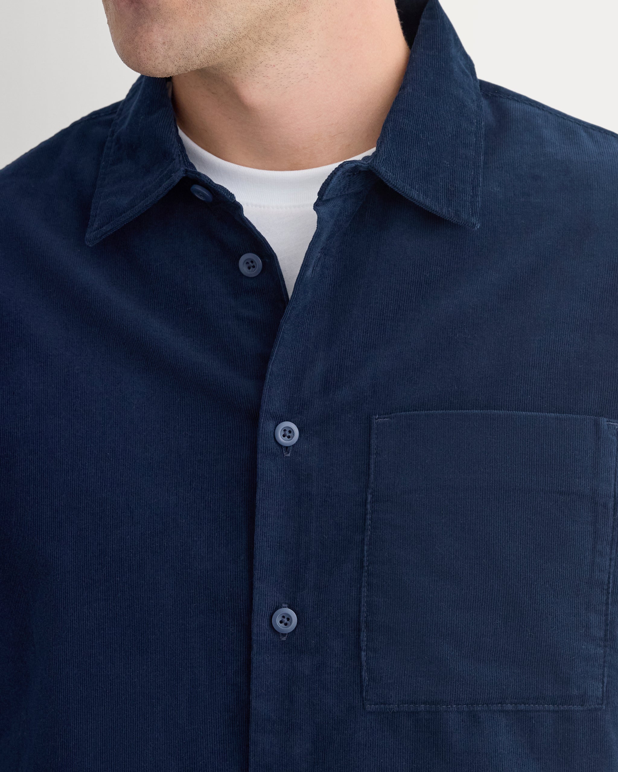 Pinwale Corduroy Shirt | Navy