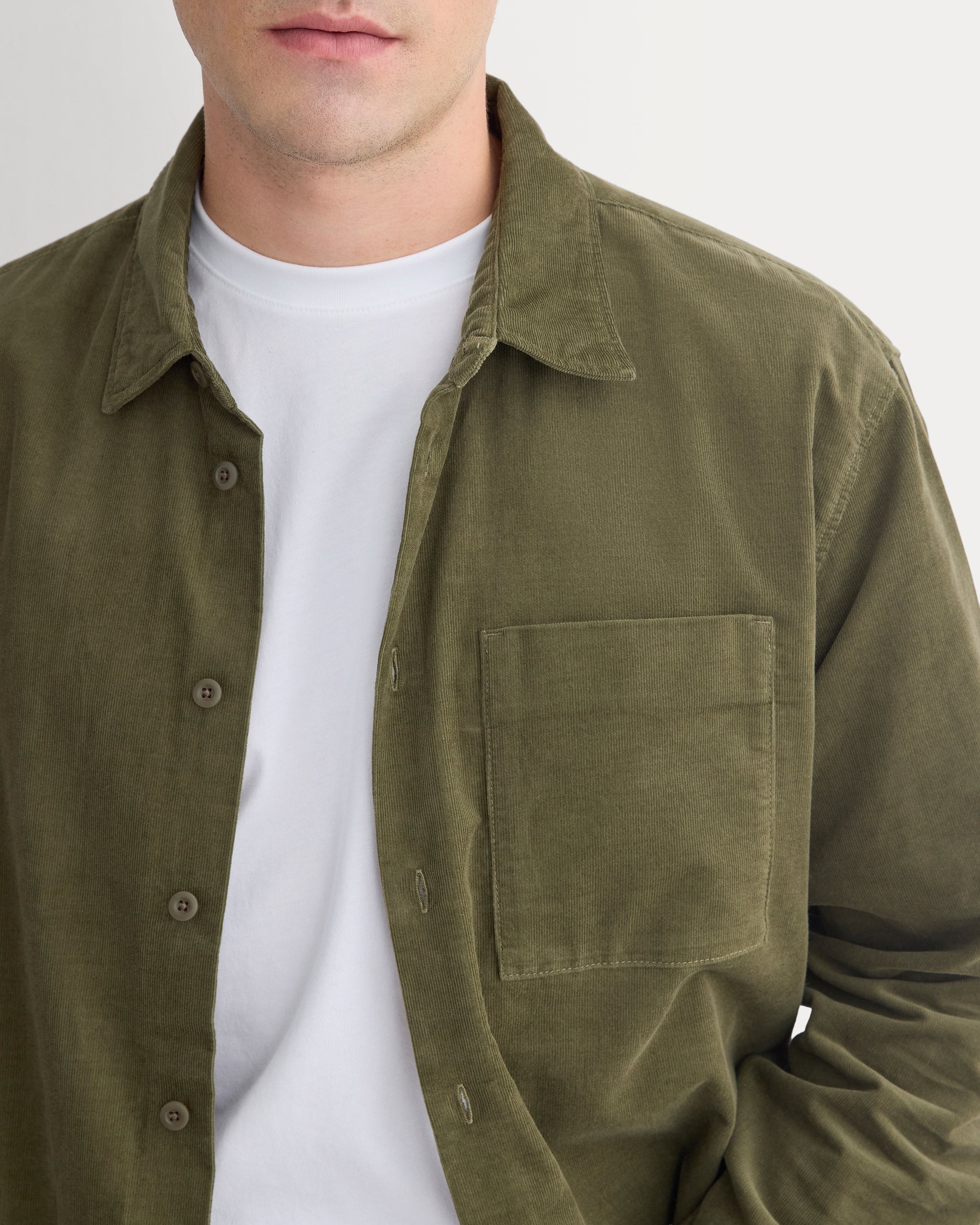 Pinwale Corduroy Shirt | Olive Night
