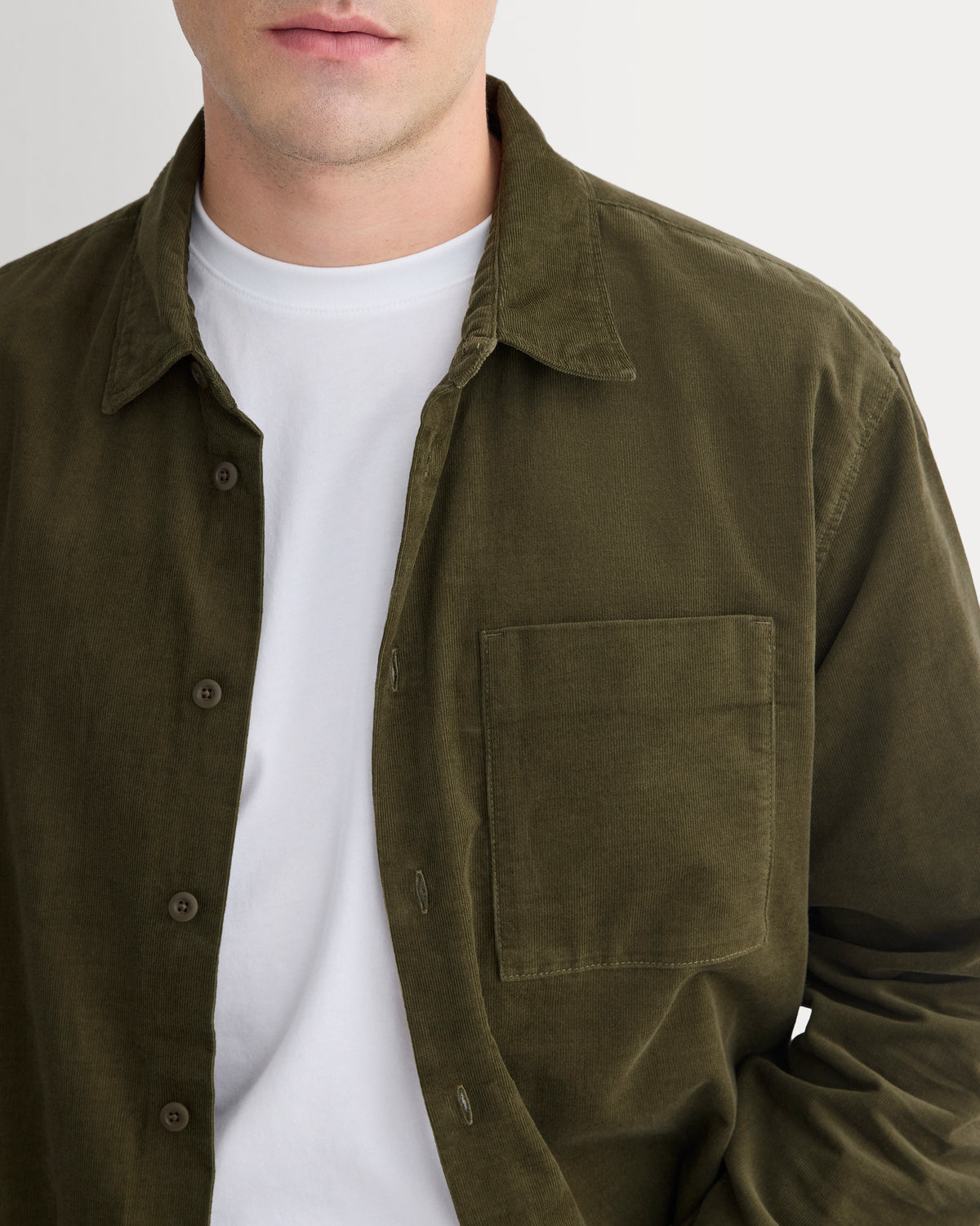 Pinwale Corduroy Shirt | Olive Night