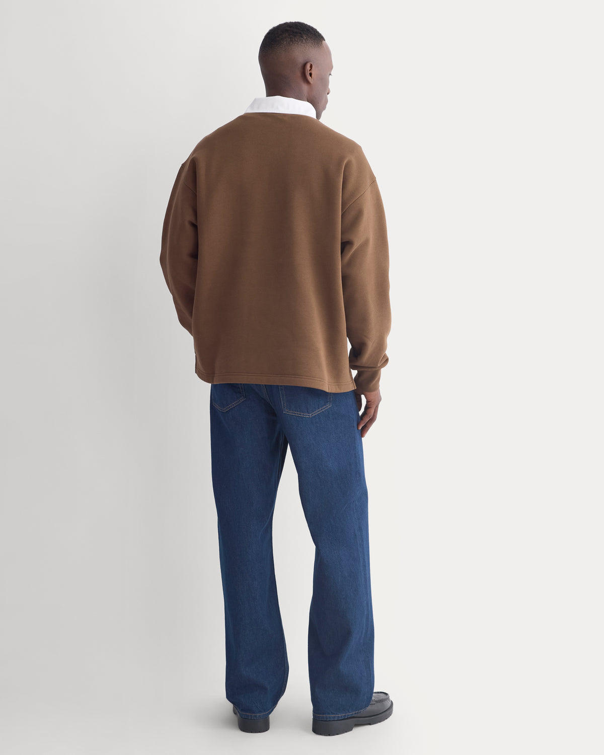 Luxe Fleece Rugby Polo | Cocoa