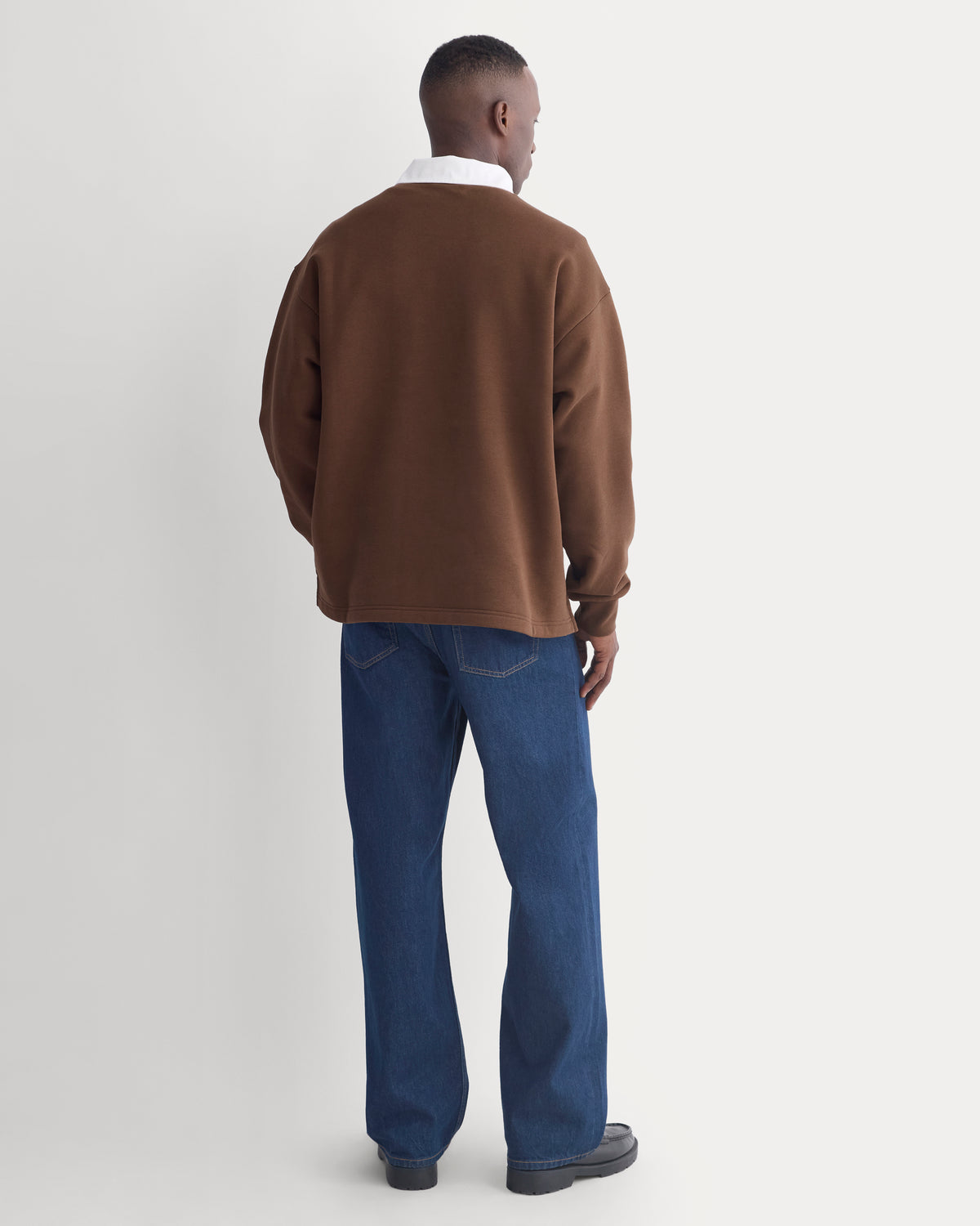 Luxe Fleece Rugby Polo | Cocoa