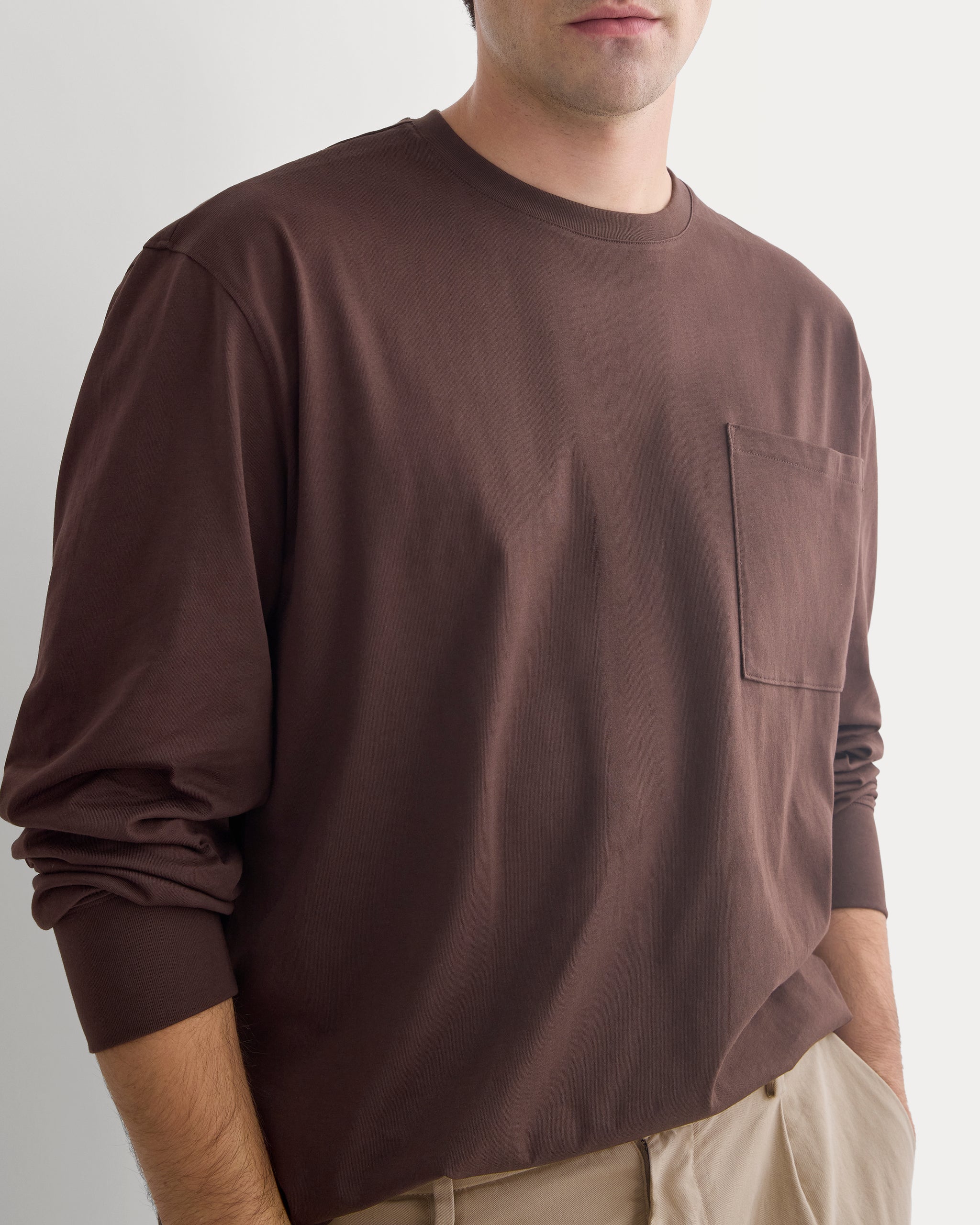Forever Jersey Premium Long Sleeve Tee | Coffee Bean