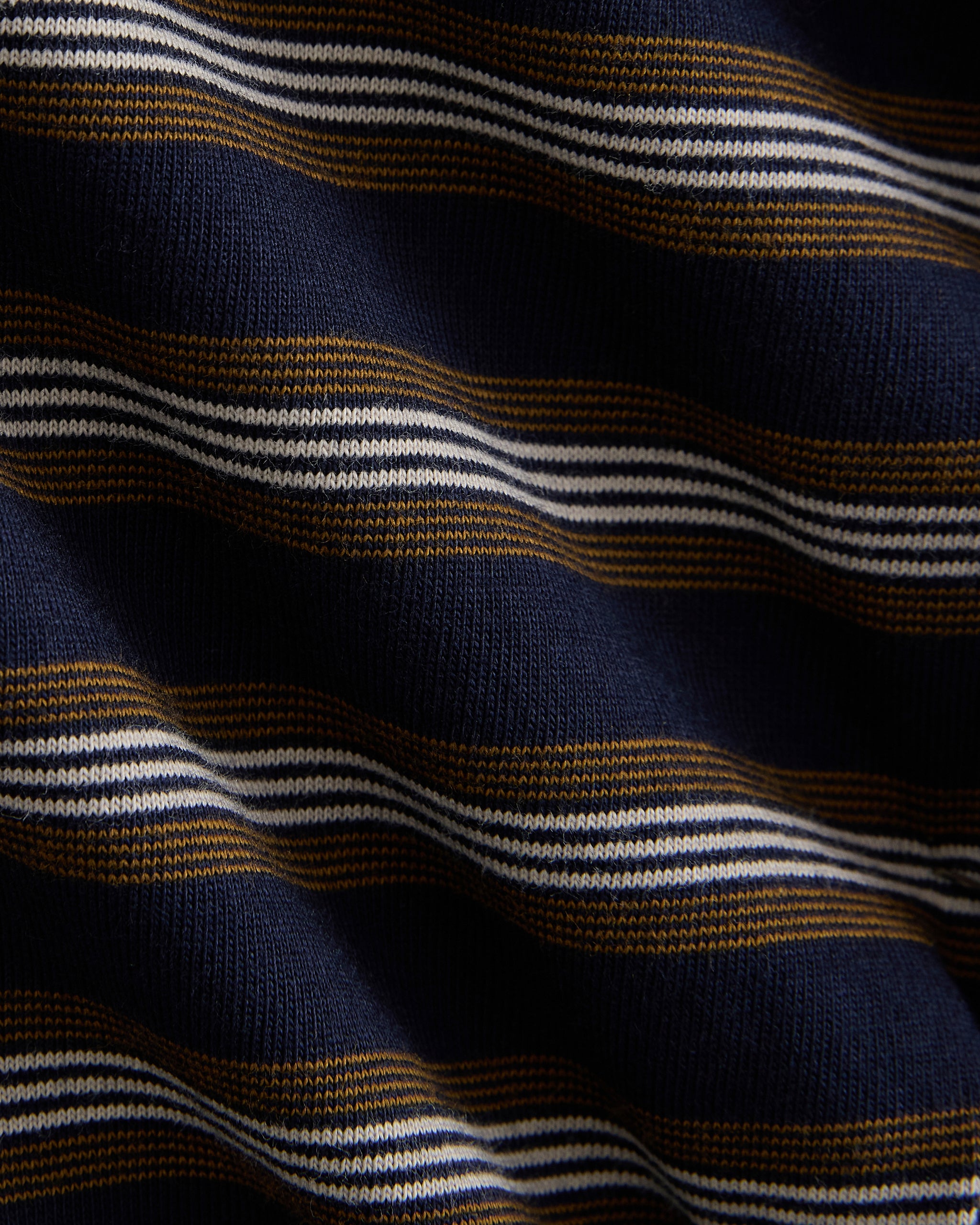 Forever Jersey Premium Long Sleeve Tee | Navy / Off White Stripe