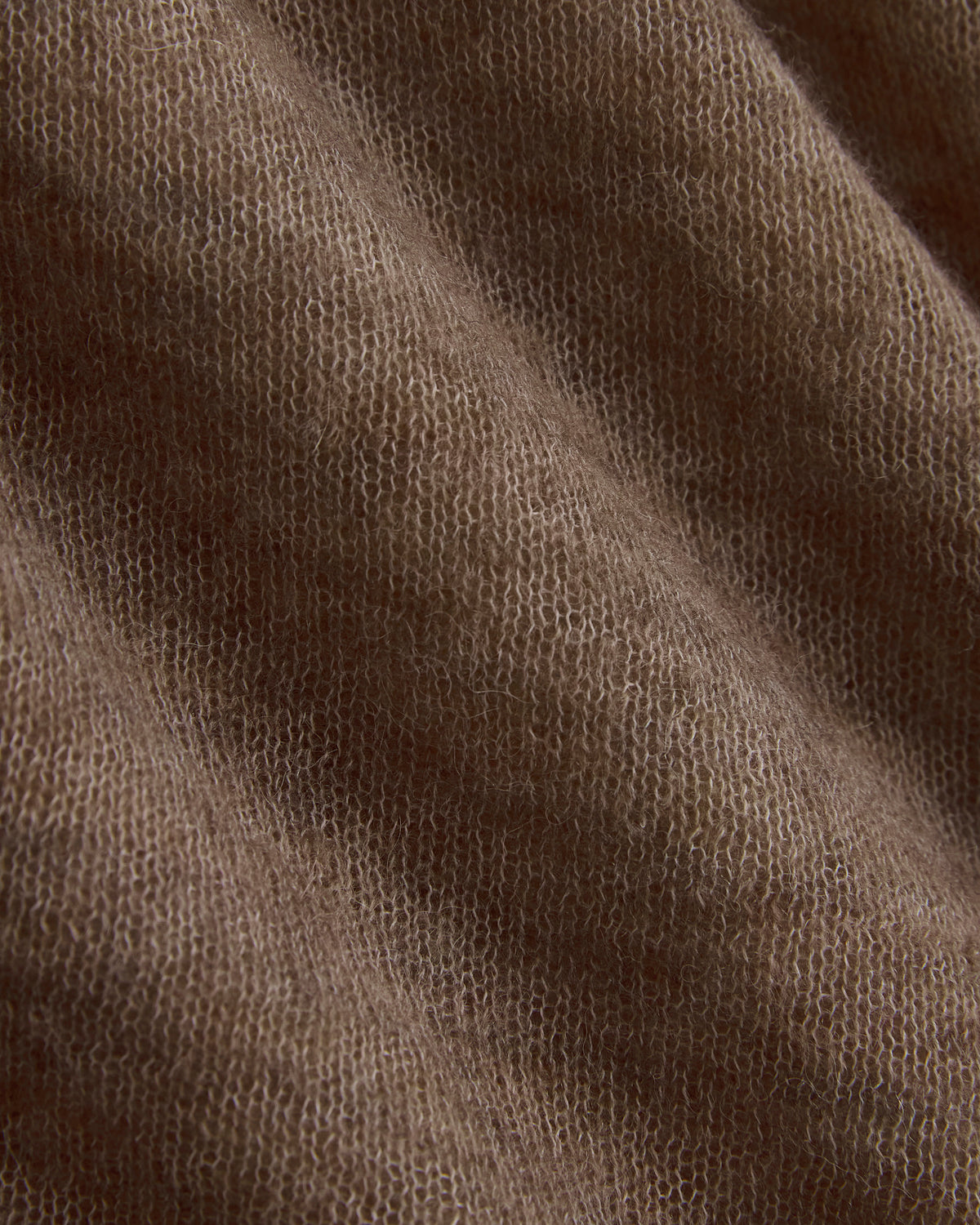 Air Alpaca Wide V Cropped Cardigan | Heathered Chocolate Chip