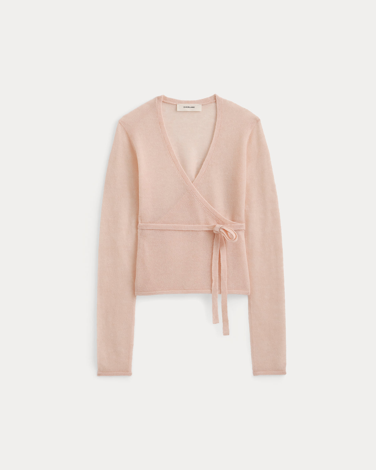 Wrap Top in Air Alpaca | Pale Peach