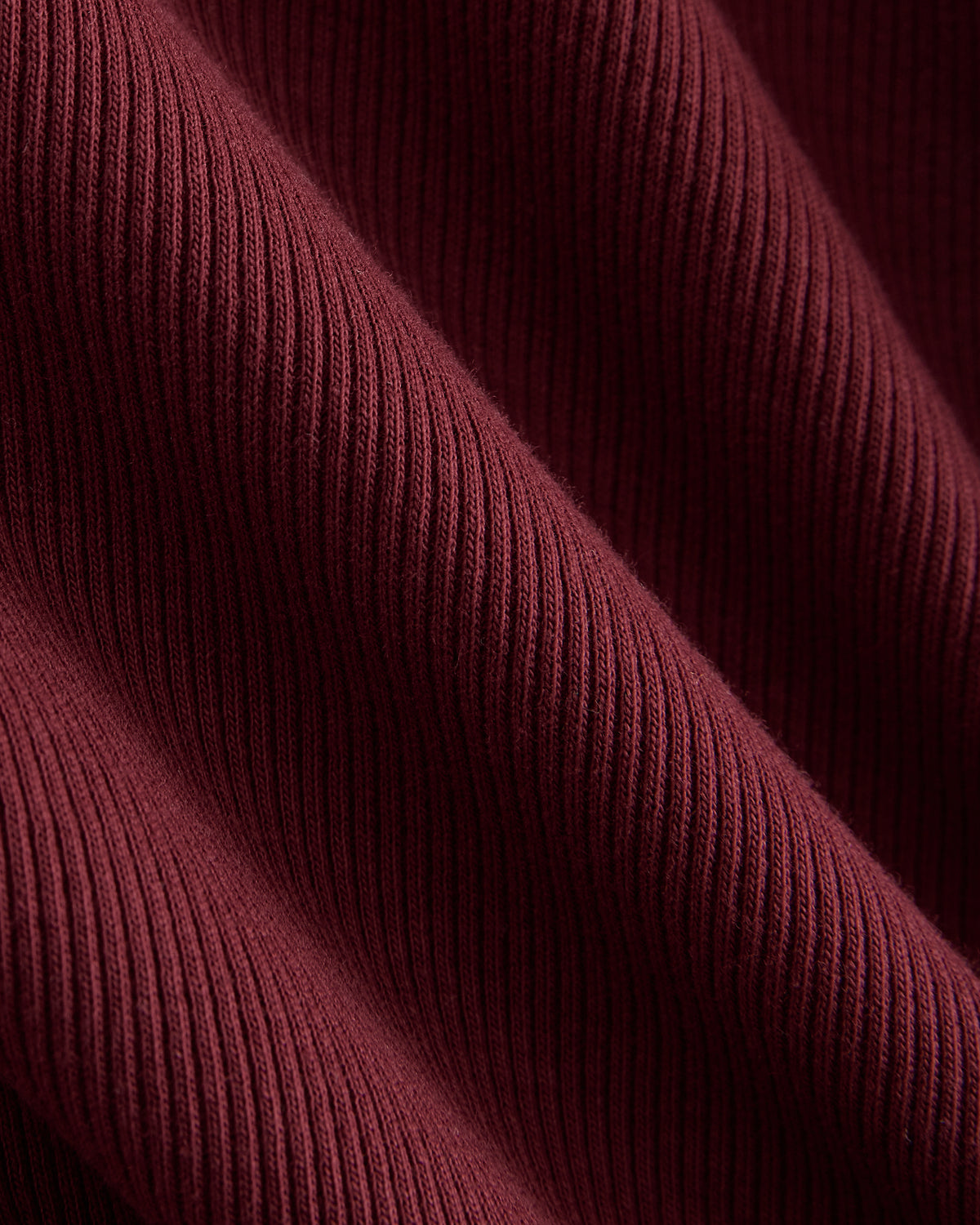 Effortless Rib Short-Sleeve Crew | Cabernet