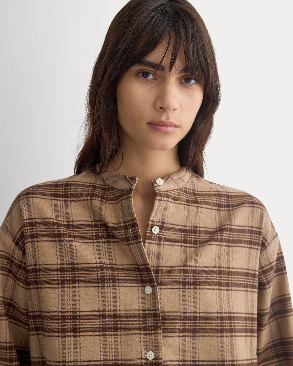 Flannel Shirt | Heather Camel/Hot Fudge