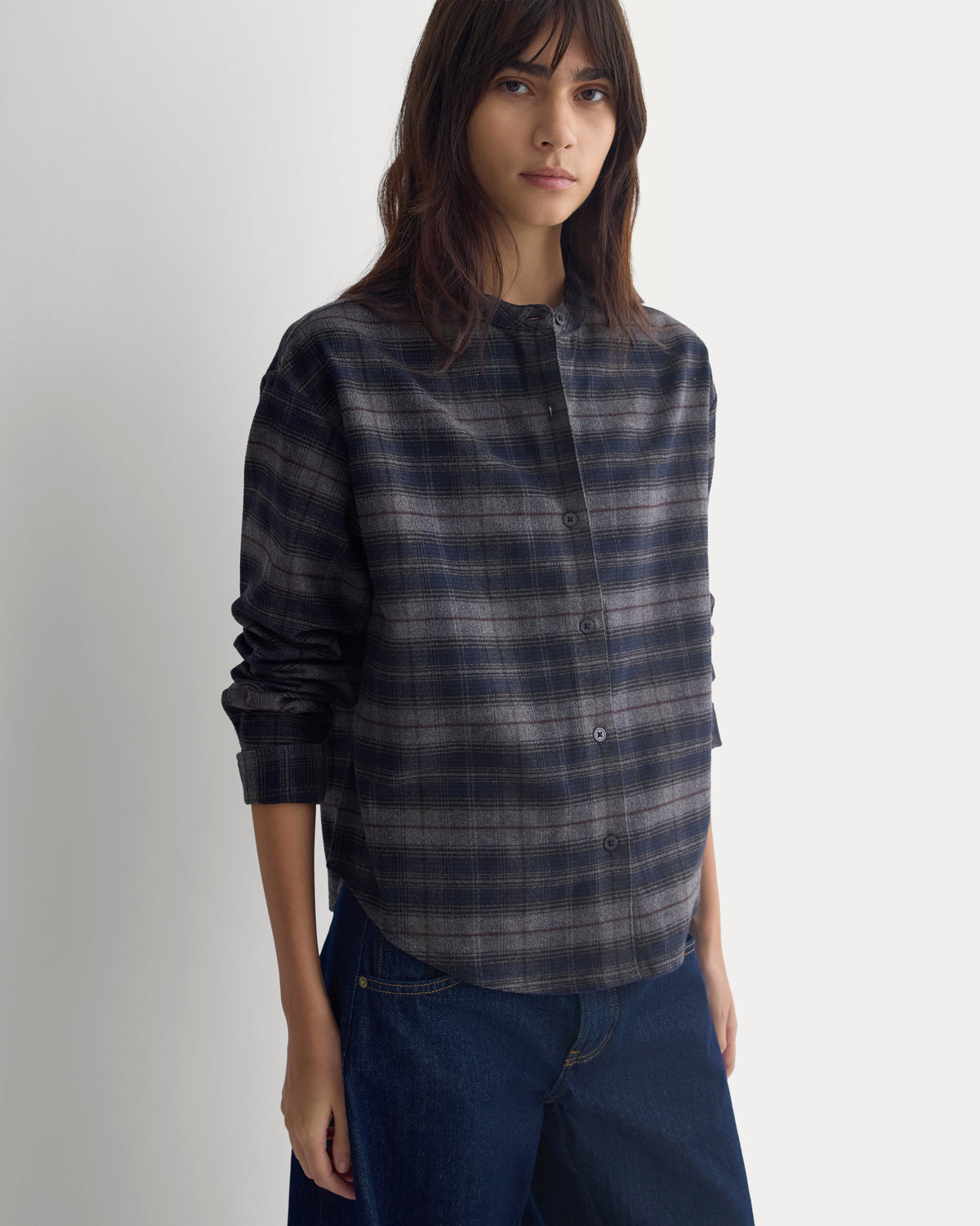 Flannel Shirt | Black / Navy
