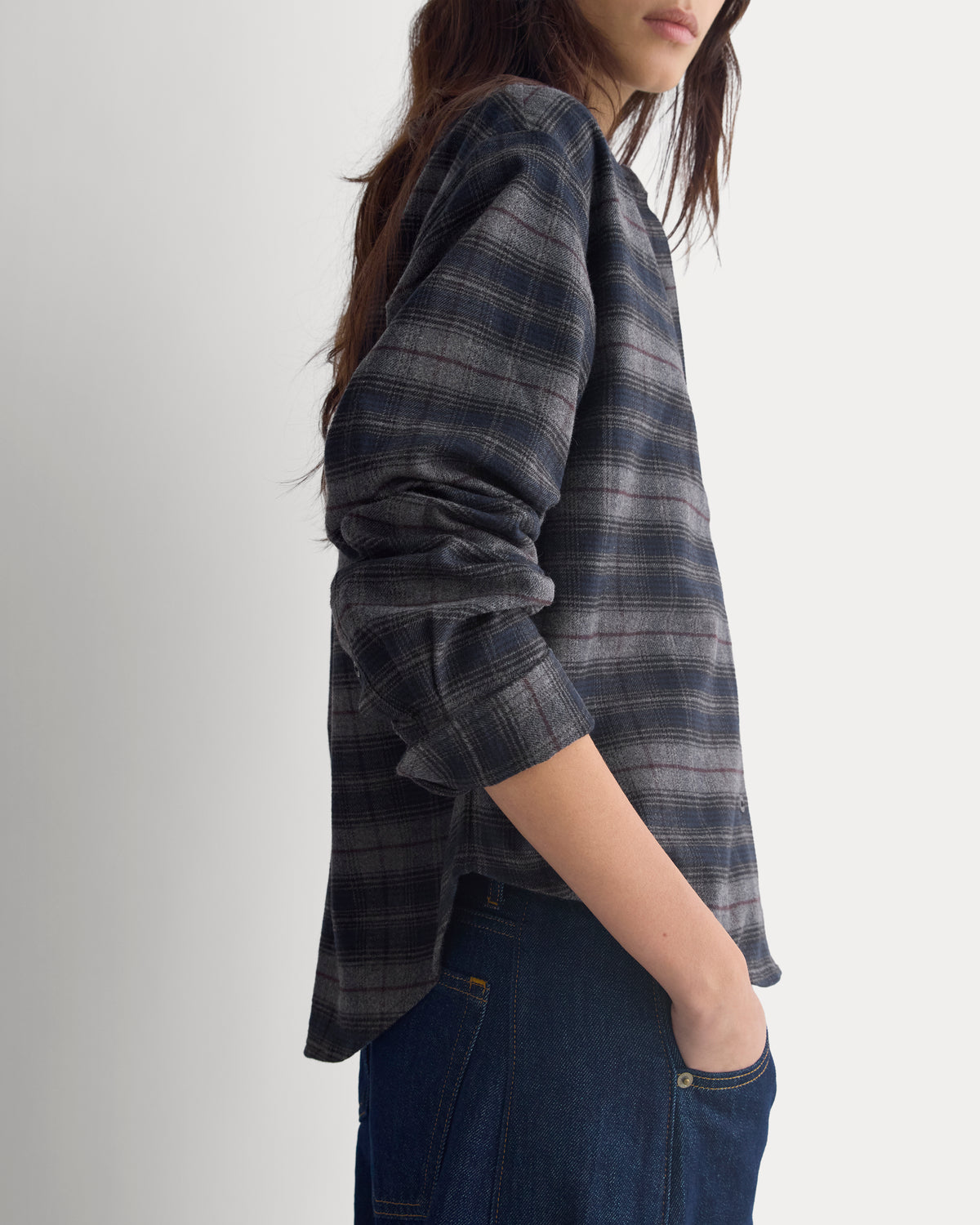 Flannel Shirt | Black / Navy