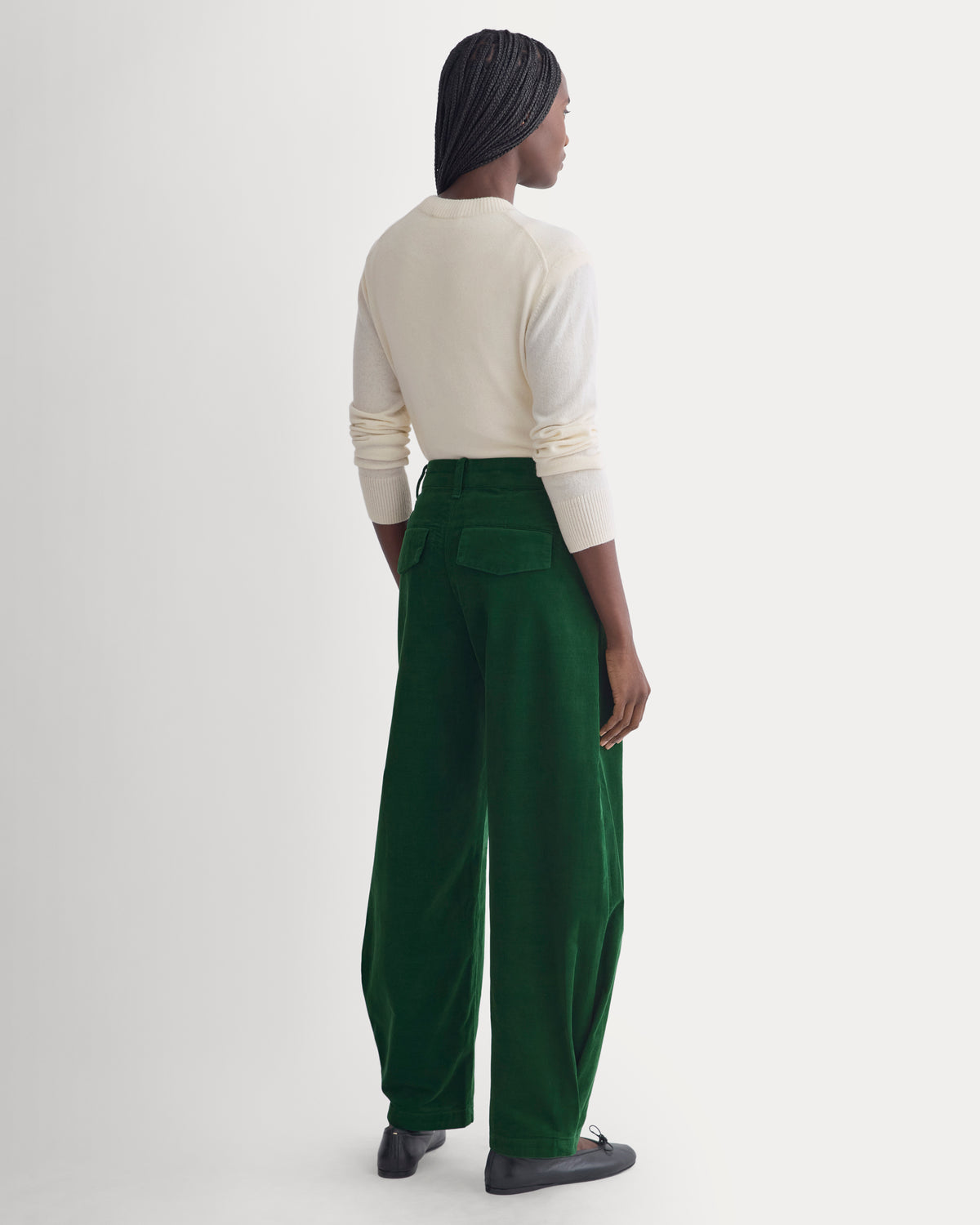 Balloon Pant in Pinwale Corduroy | Eden Green