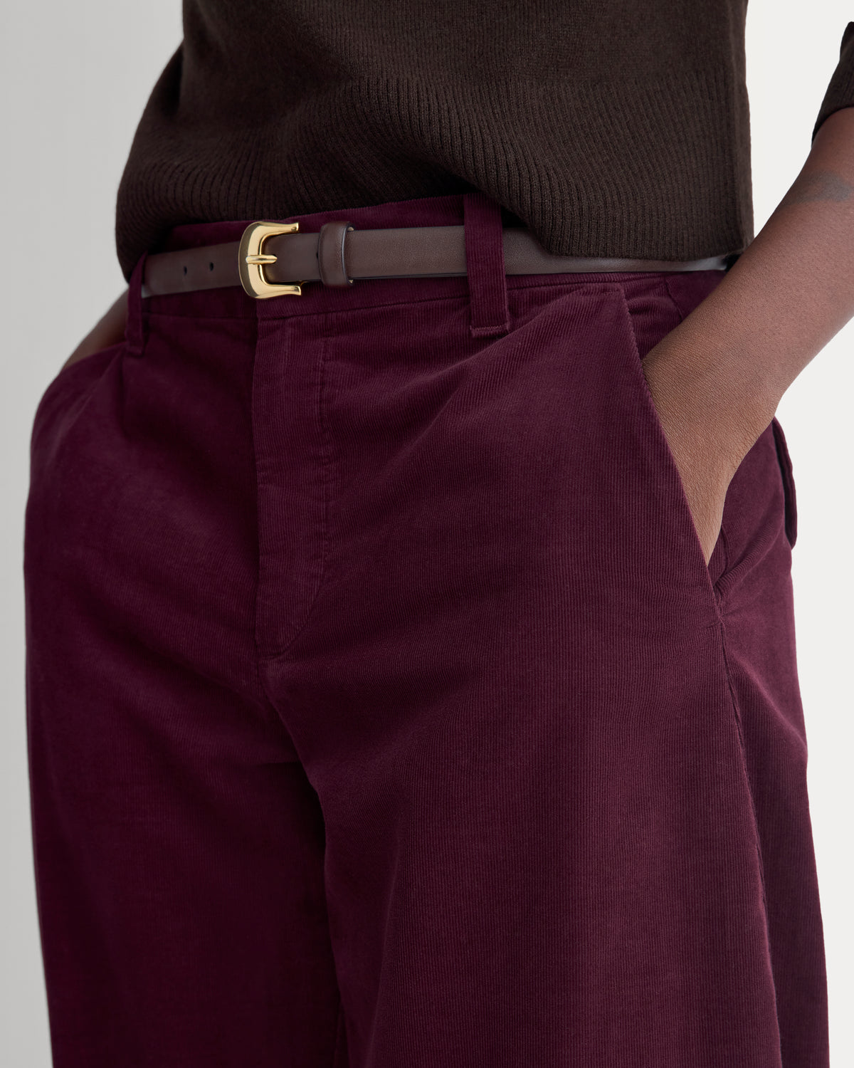 Balloon Pant in Pinwale Corduroy | Deep Plum