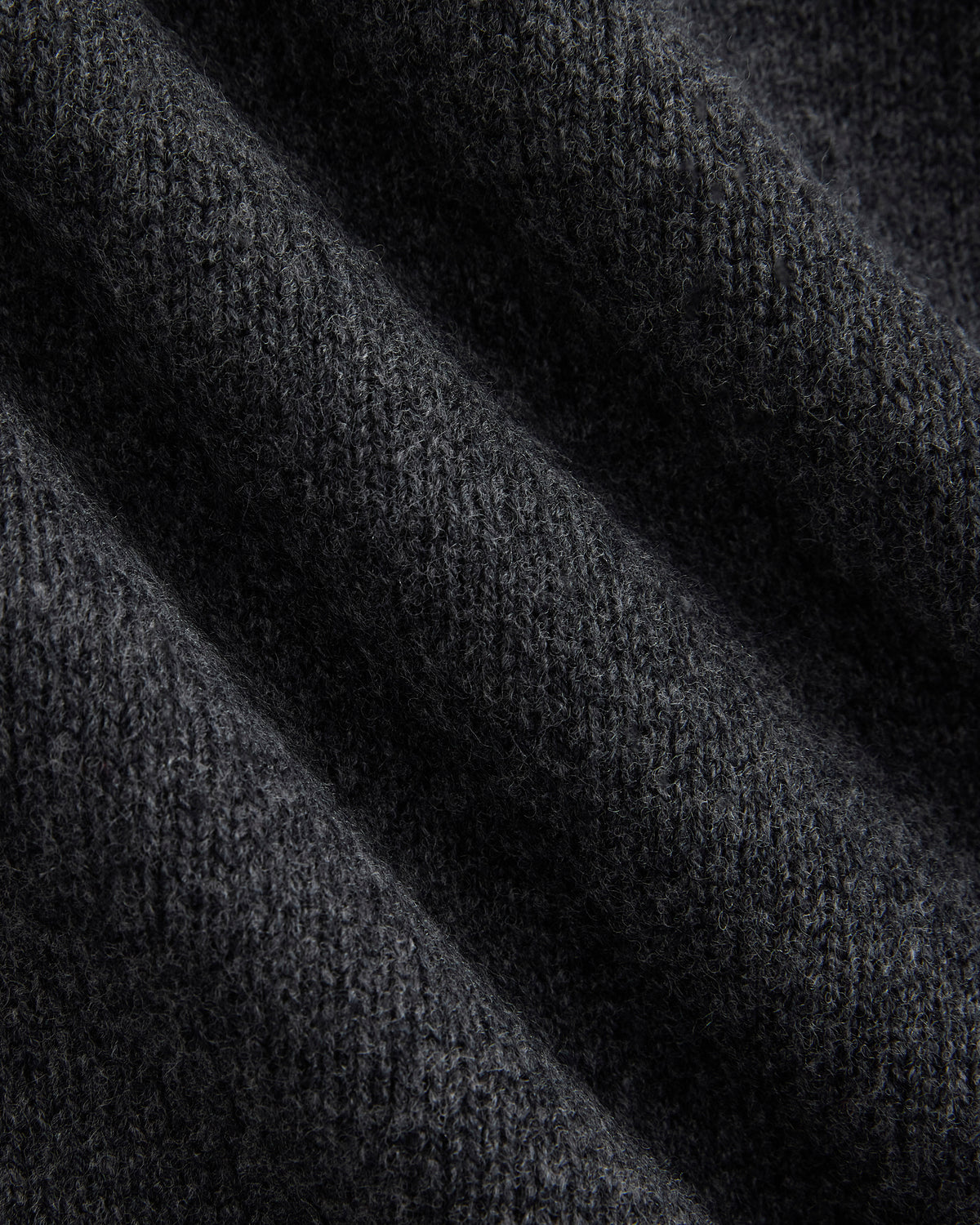 V-Neck Sweater in Extrafine Luxe Merino | Heathered Soot