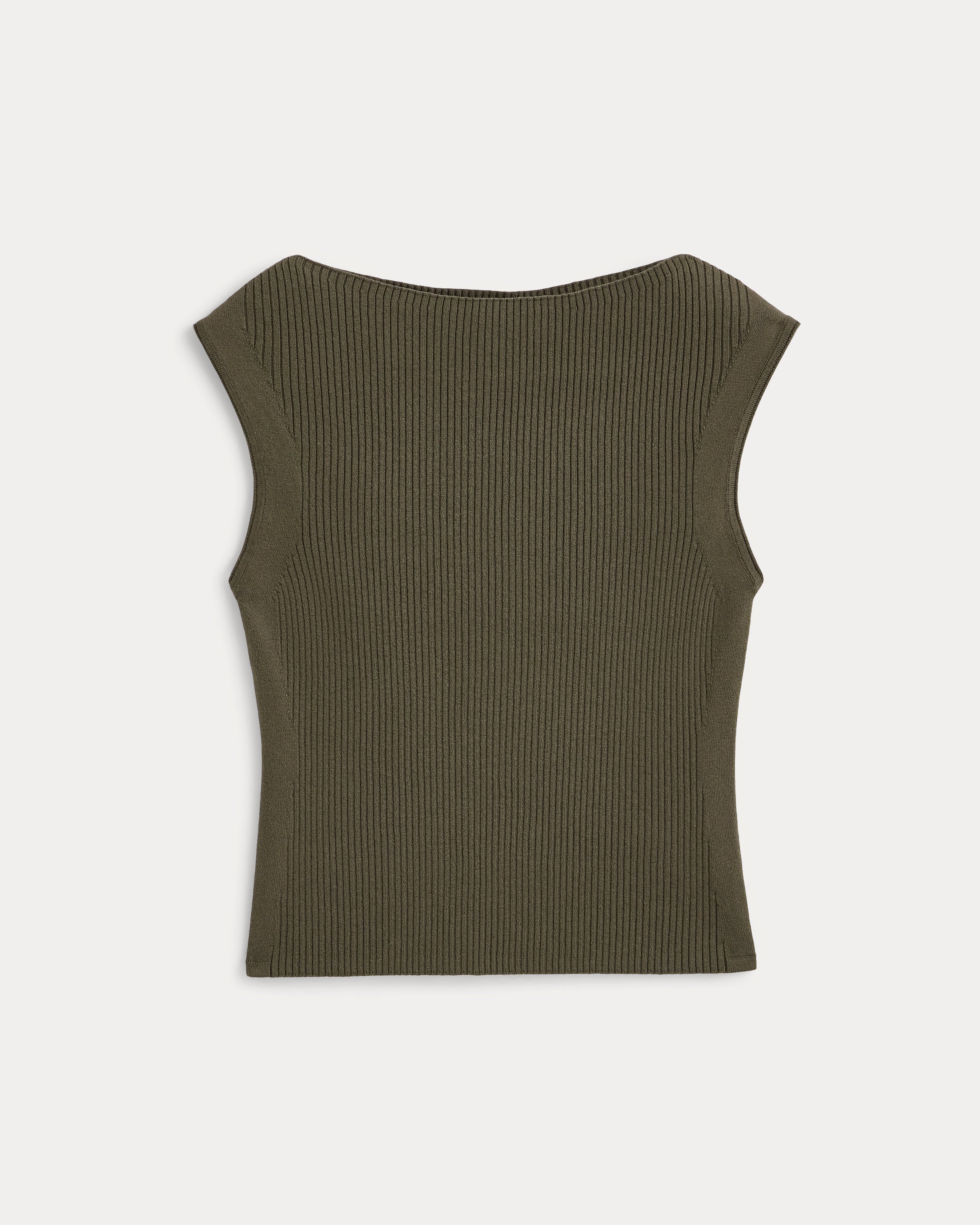 Boat-Neck Ribbed Knit | Olive Night – Everlane