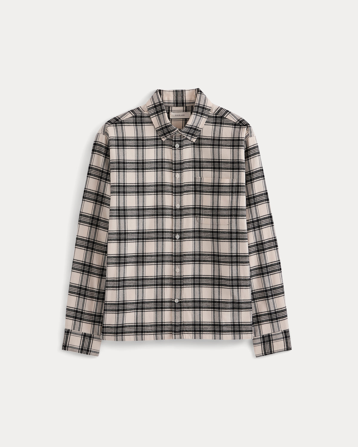Brushed Flannel Shirt | Birch/Black