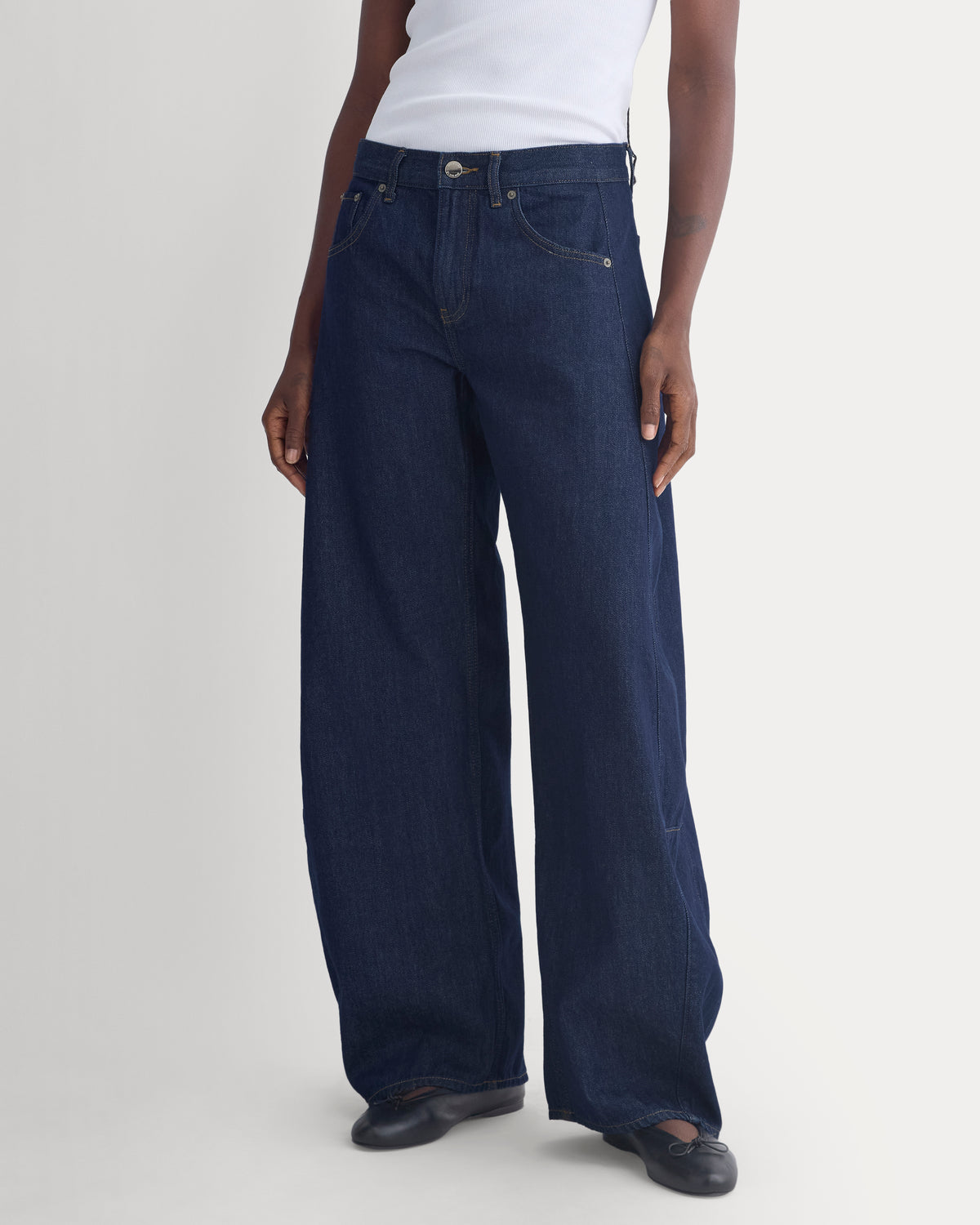 Baggy Barrel-Leg Jean | Dark Indigo