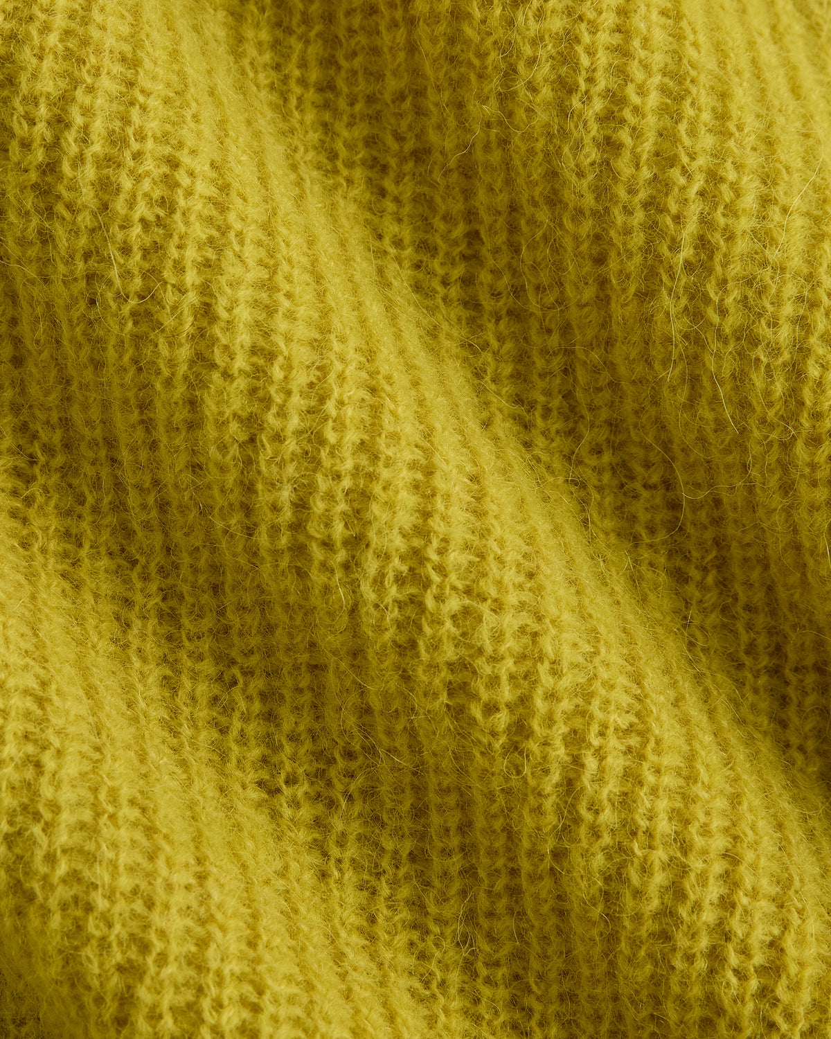 Ribbed Cropped Cardigan in Alpaca | Warm Olive