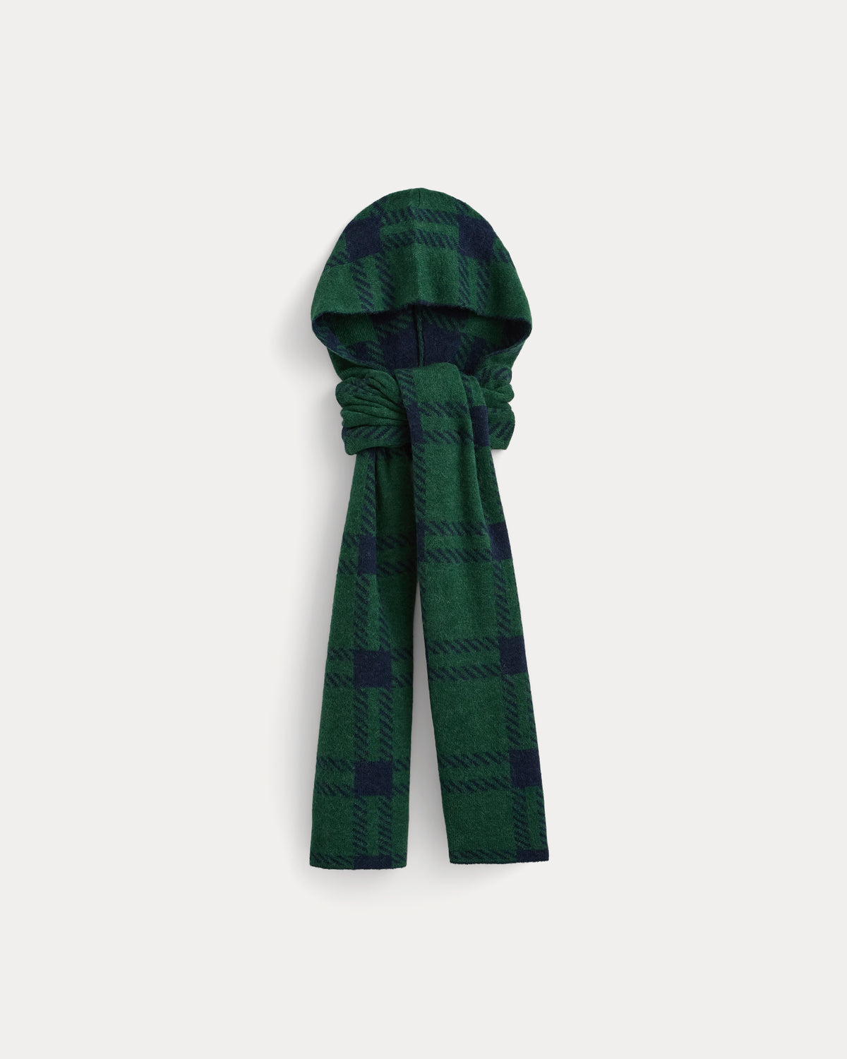Wool Cashmere Tie-Front Scarf | Eden/True Navy