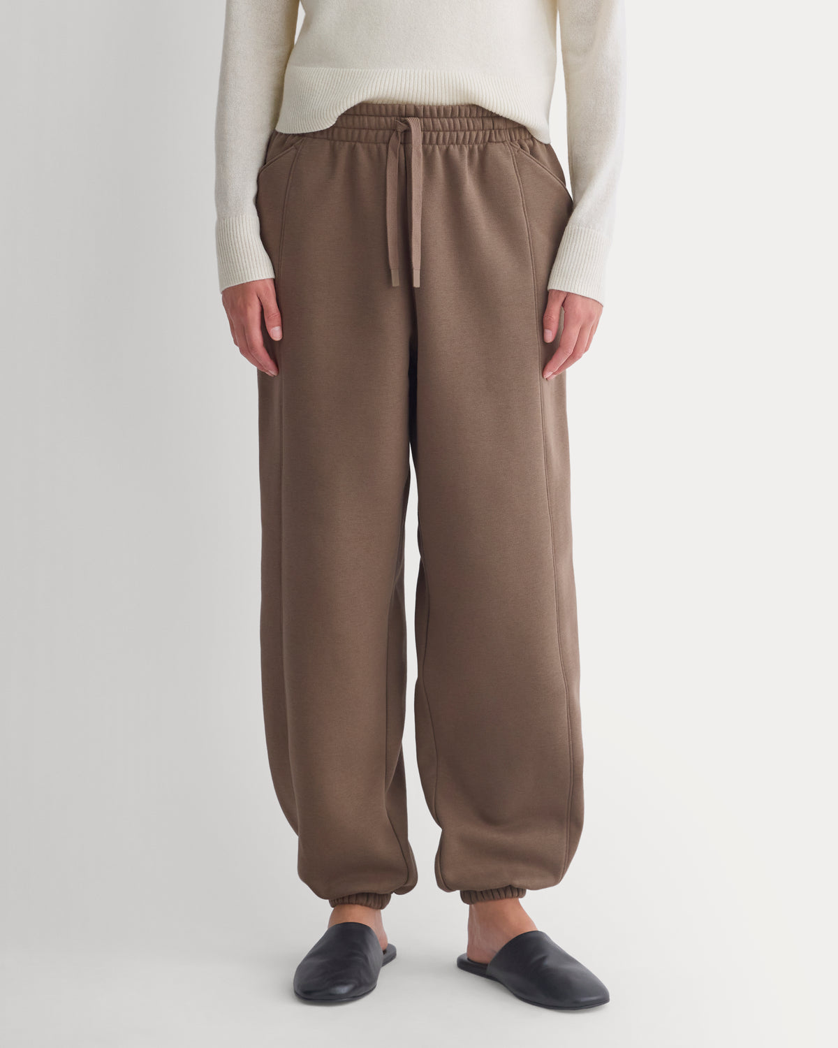 Luxe Fleece Baggy Jogger | Deep Taupe