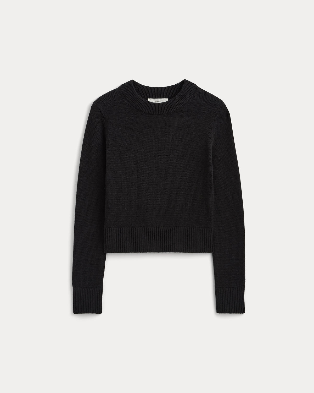 Shrunken Crew Sweater in Everyday Cotton | Black