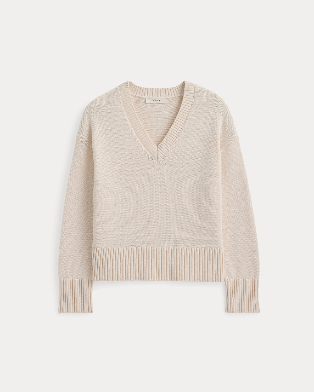Boxy V-Neck Sweater in Everyday Cotton | Canvas