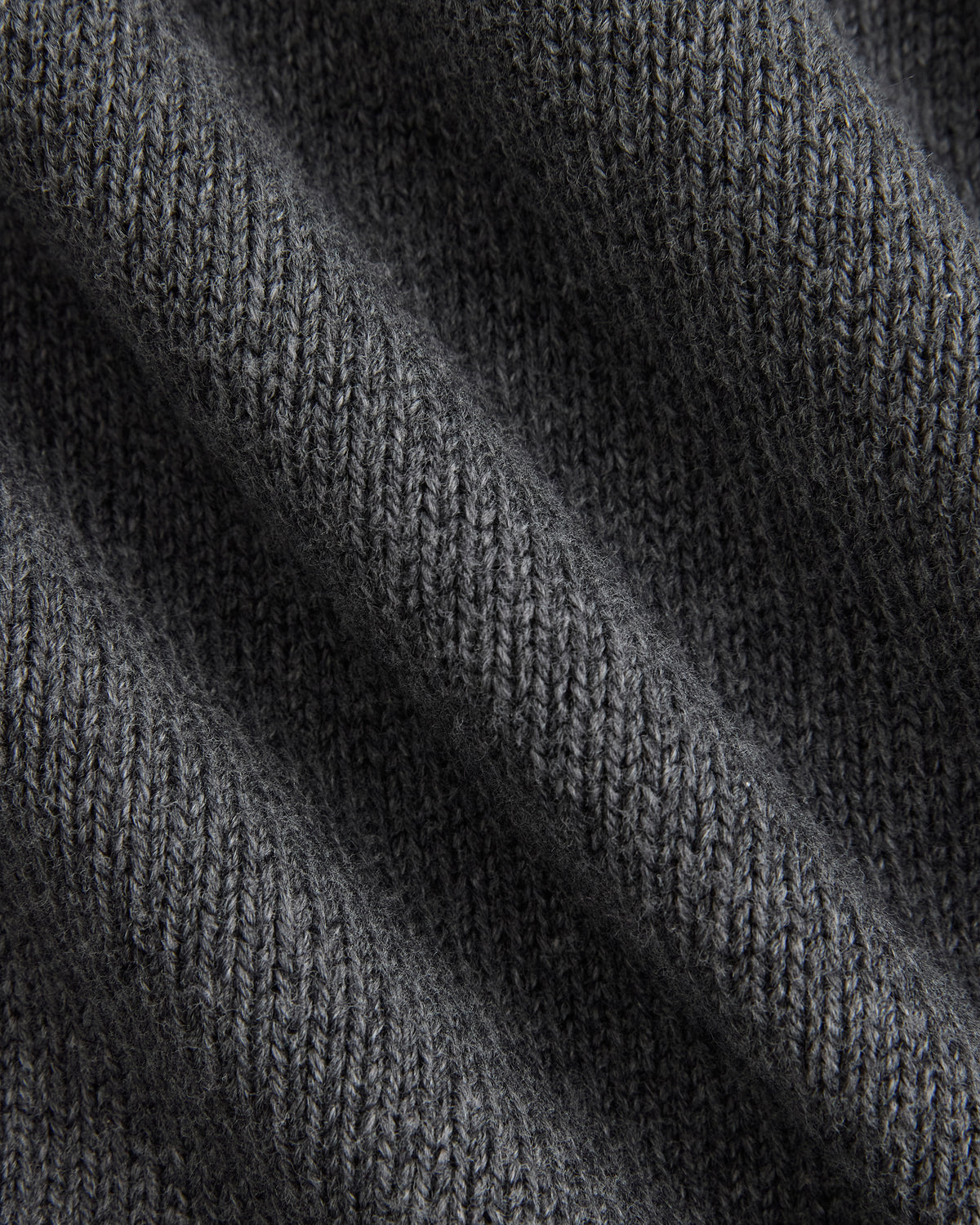Boxy V-Neck Sweater in Everyday Cotton | Heathered Charcoal