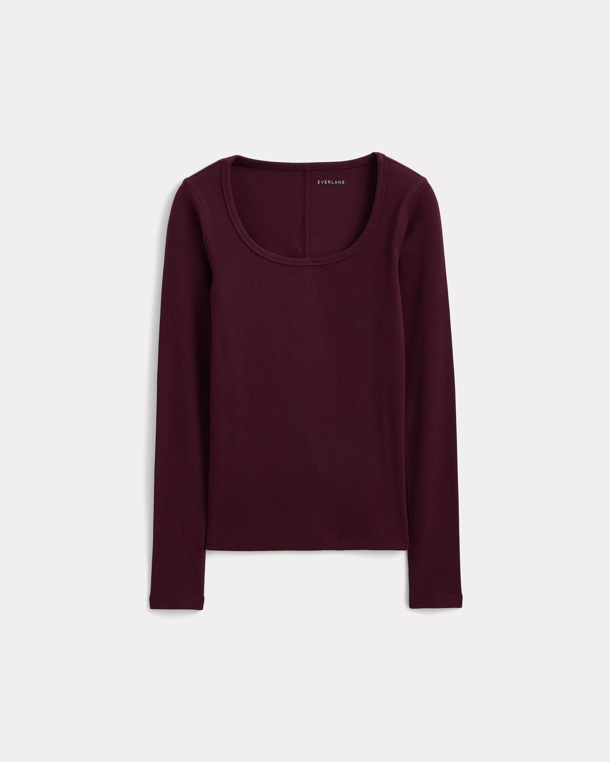 Effortless Rib Classic Long Sleeve | Deep Plum