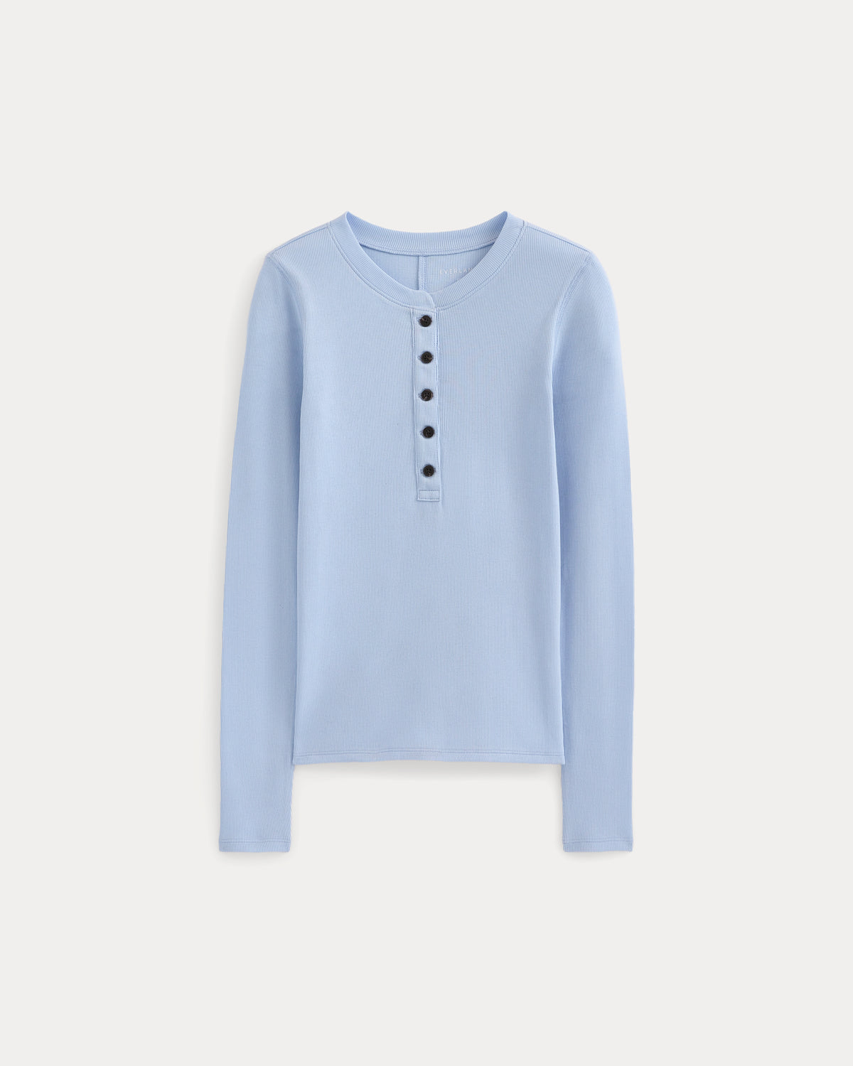 The Luxe Rib Henley | Cashmere Blue