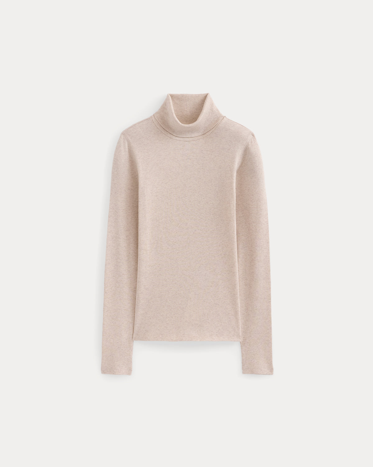 The Luxe Rib Turtleneck | Heathered Oat