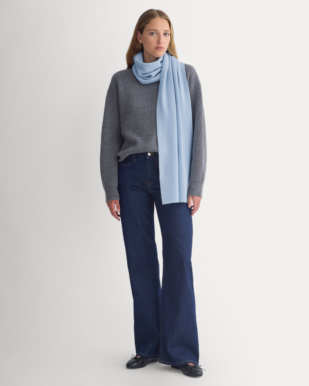 The Cabin Scarf | Cashmere Blue