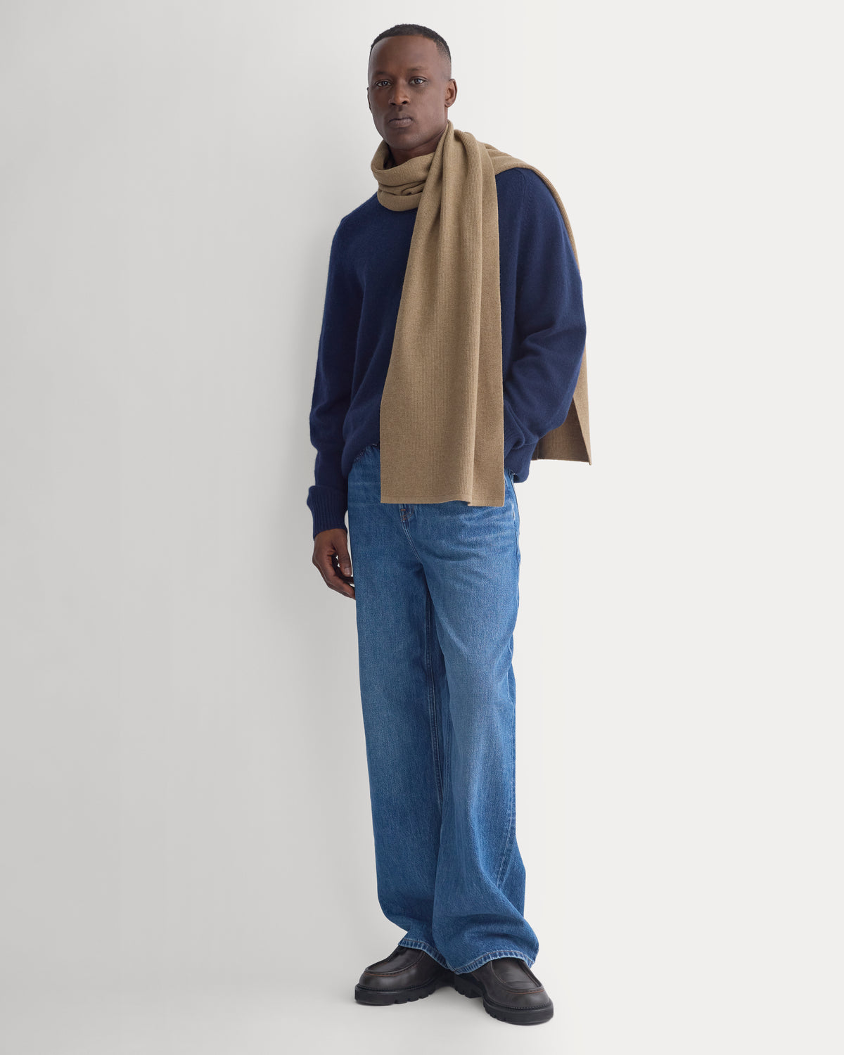 The Cabin Scarf | Dark Heathered Camel