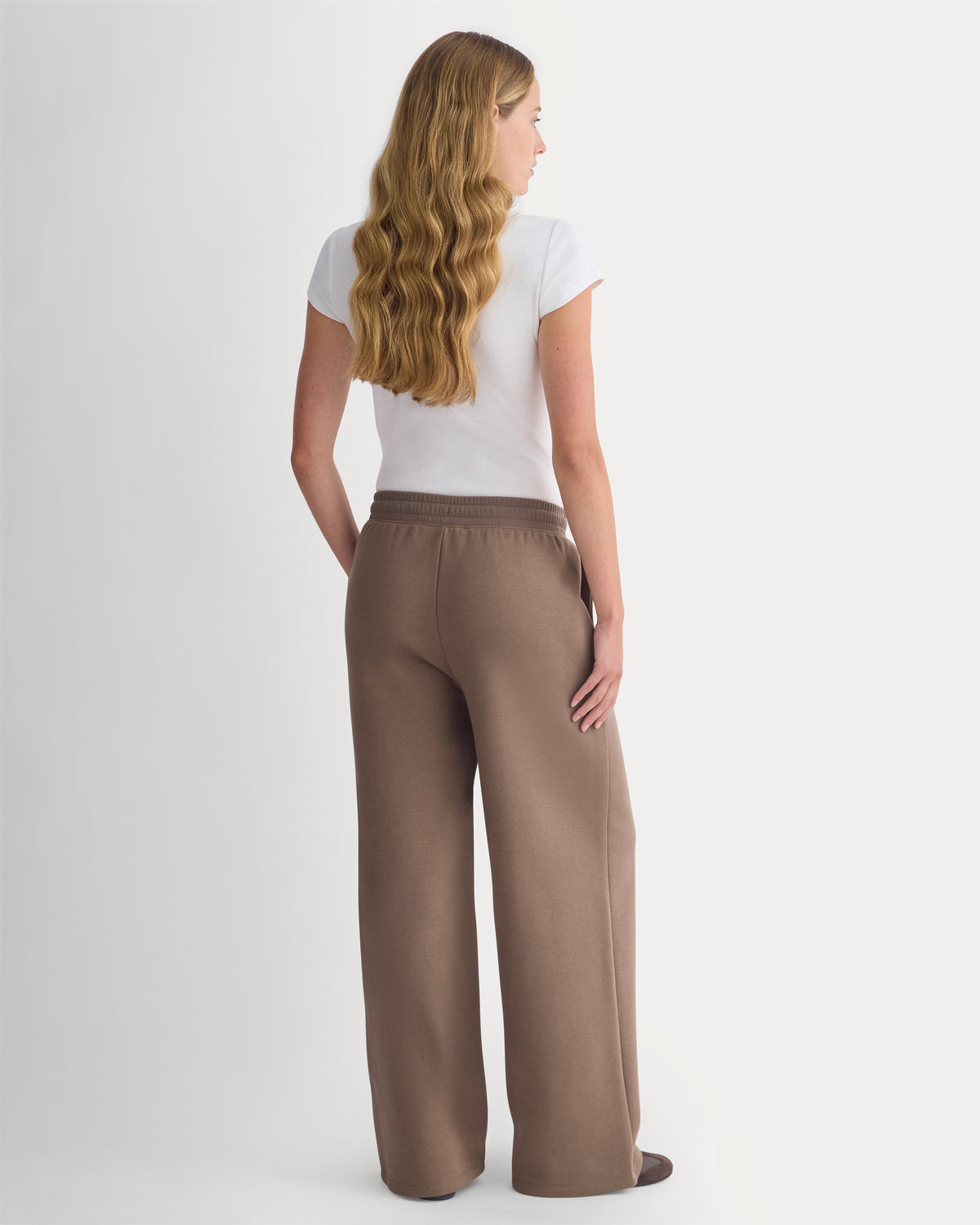 Luxe Fleece Wide-Leg Sweatpant | Deep Taupe