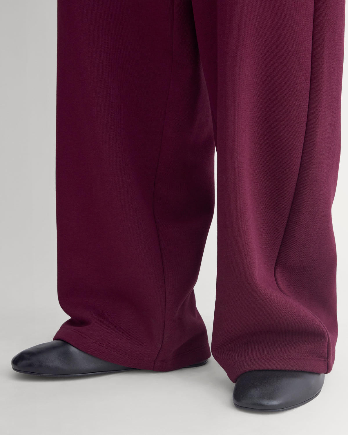 Luxe Fleece Wide-Leg Sweatpant | Deep Plum