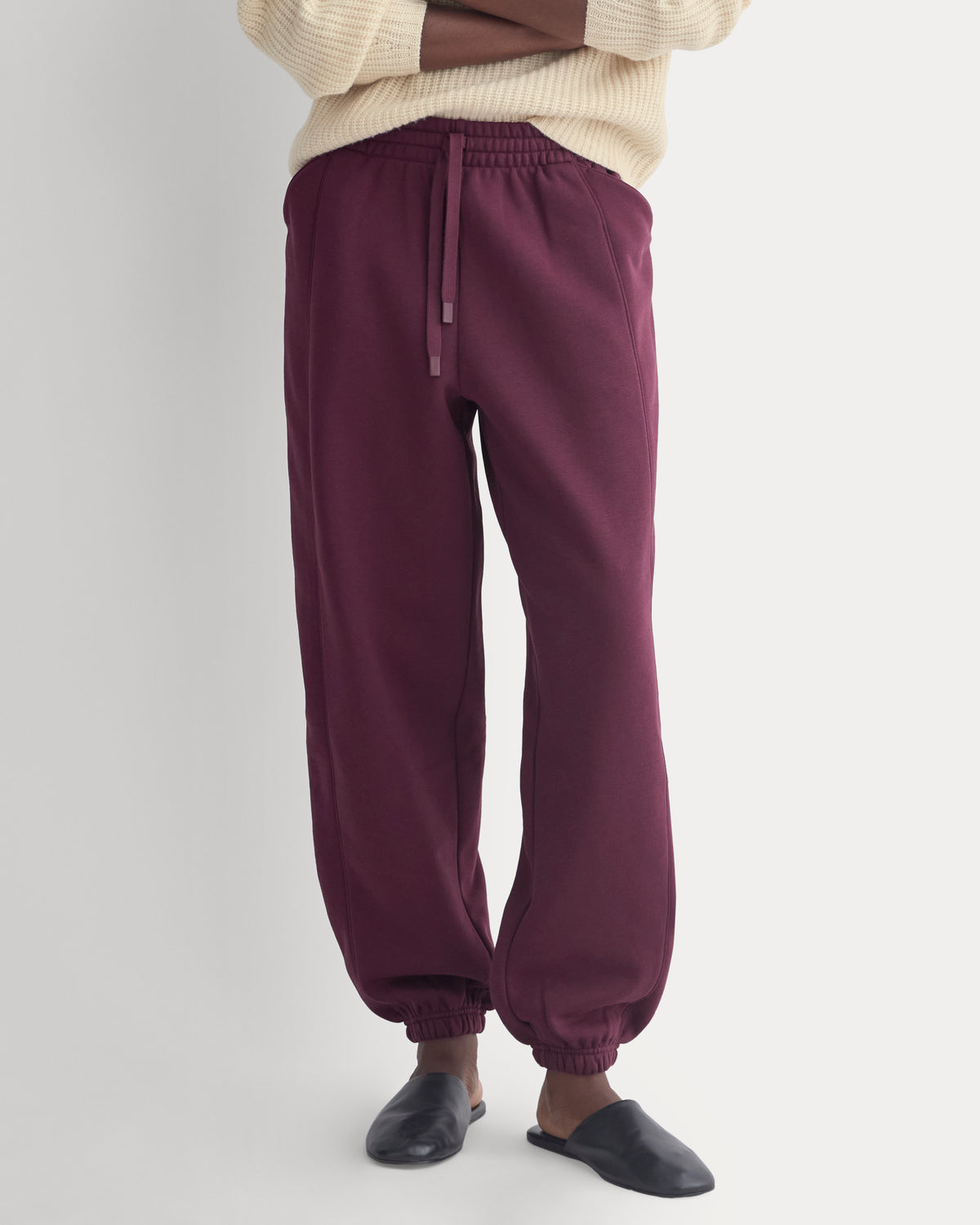 Luxe Fleece Baggy Jogger | Deep Plum