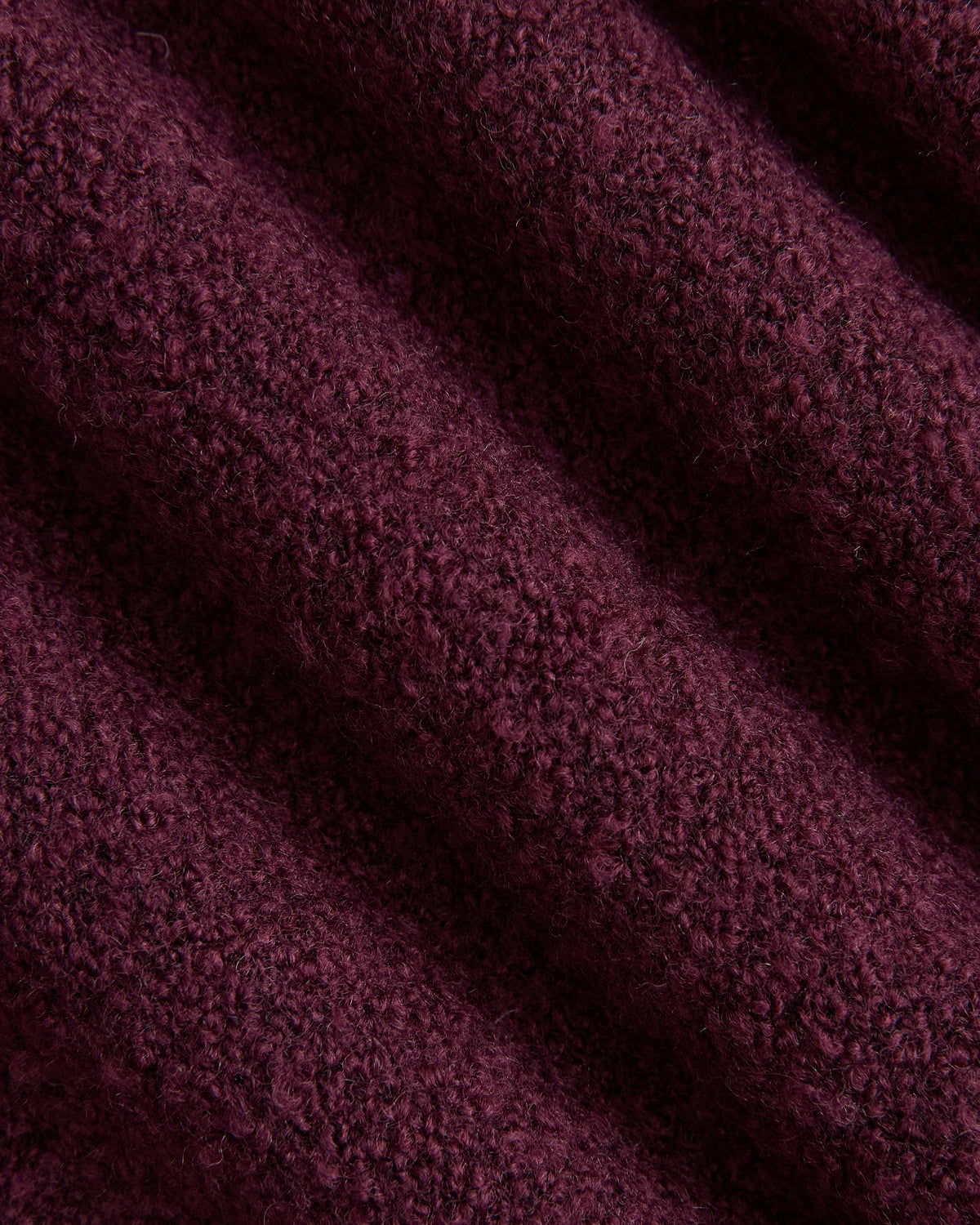 Bouclé Oversized Turtleneck Sweater | Deep Plum