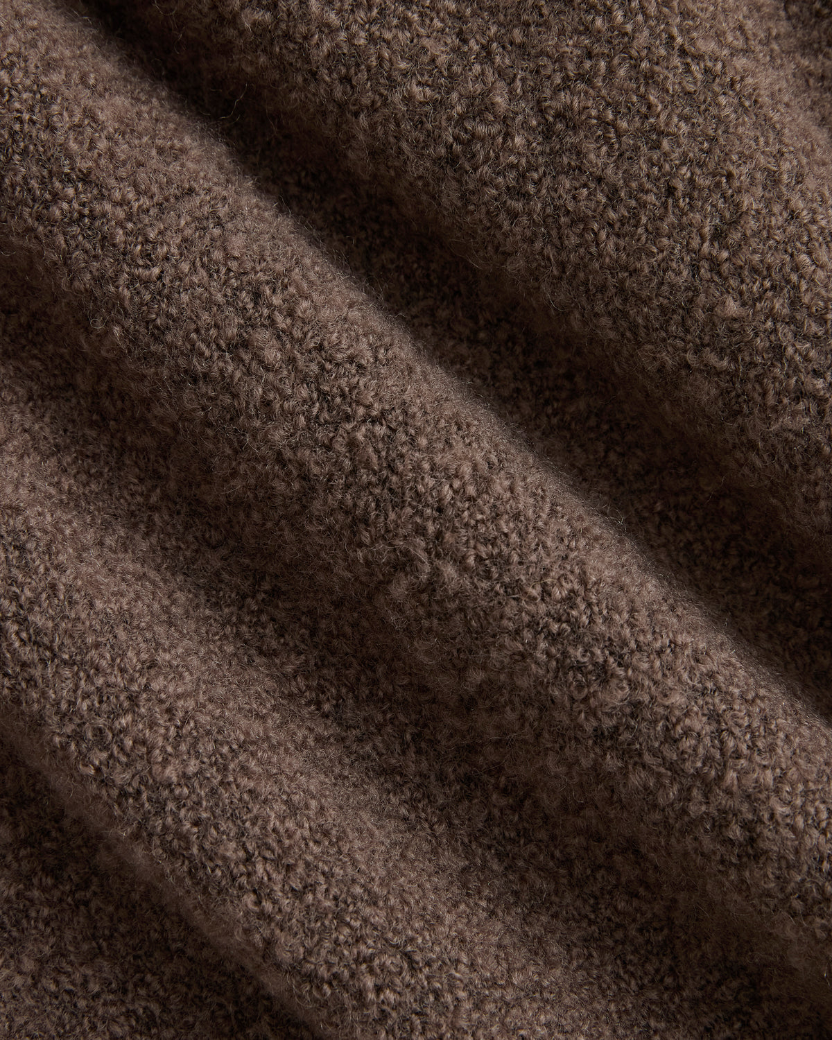 Bouclé Oversized Deep V-Neck Sweater | Deep Taupe