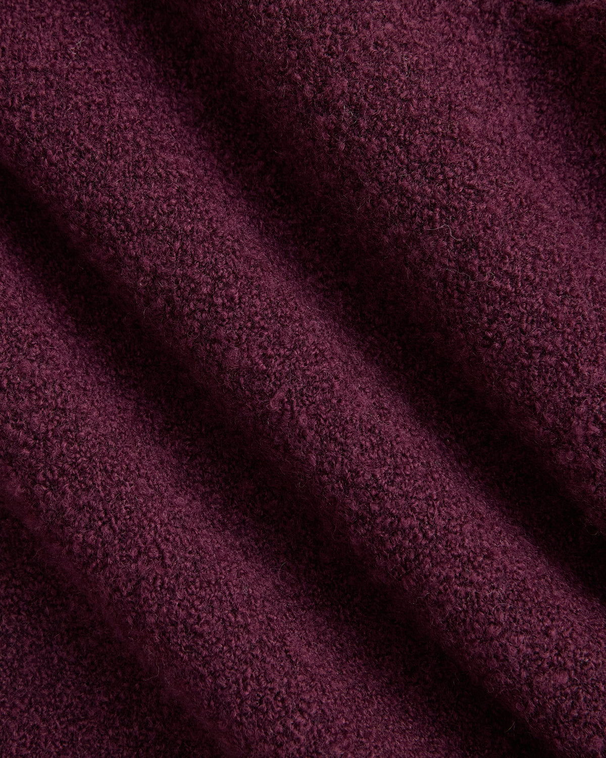 Bouclé Oversized Deep V-Neck Sweater | Deep Plum