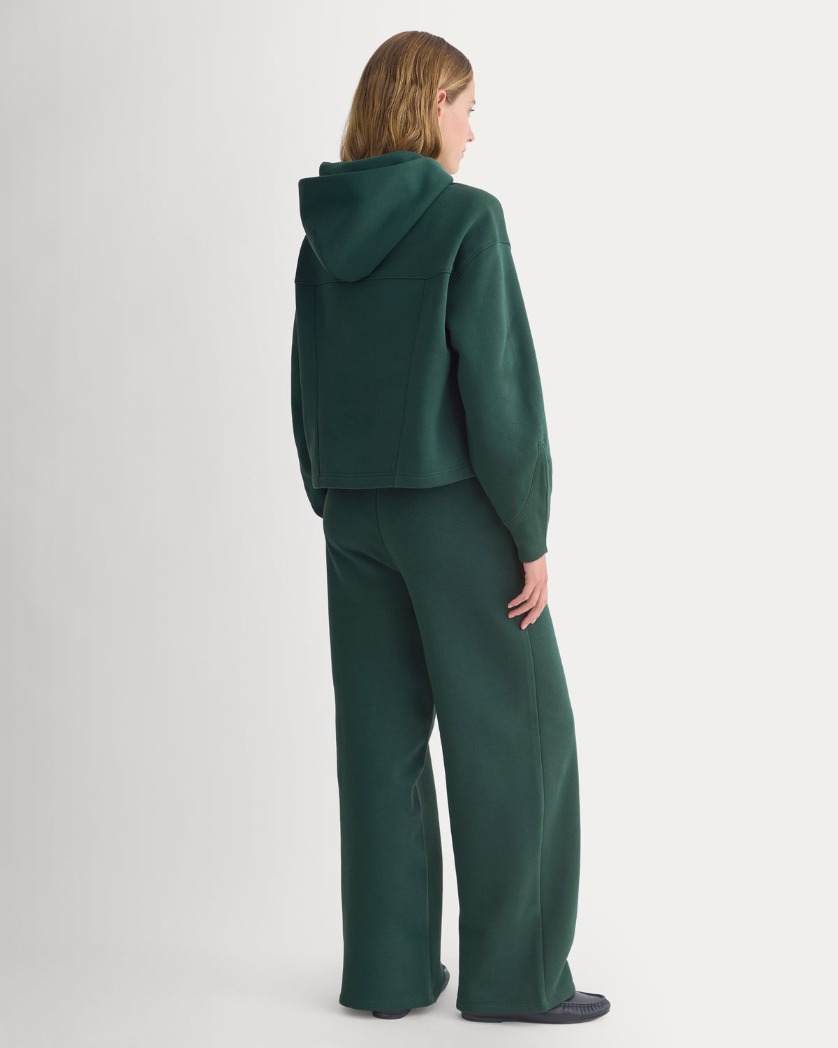 Luxe Fleece Seamed Cropped Hoodie | Ponderosa Pine