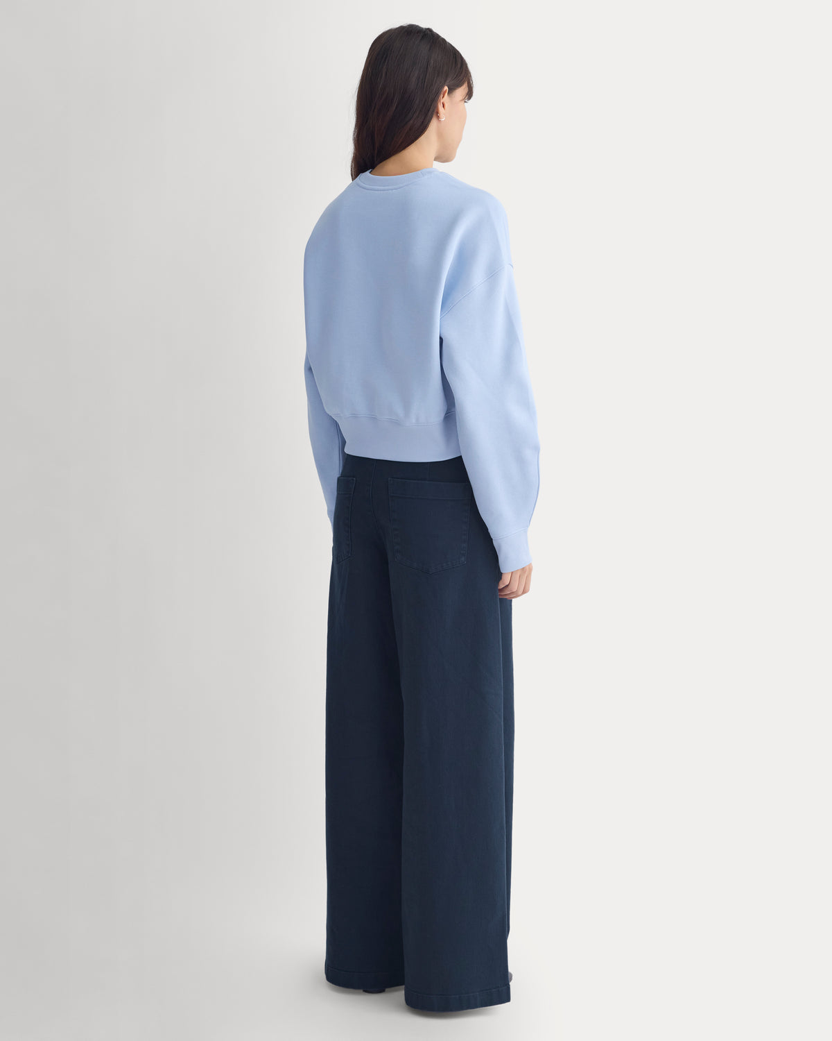 Luxe Fleece Shrunken Crew | Cashmere Blue