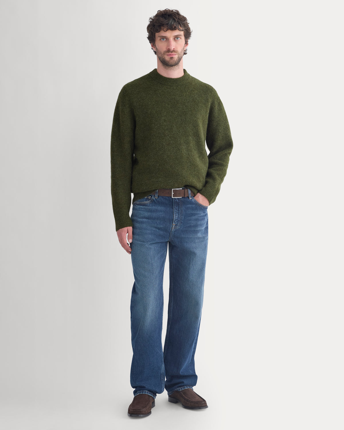 Alpaca Pullover Sweater | Dark Forest