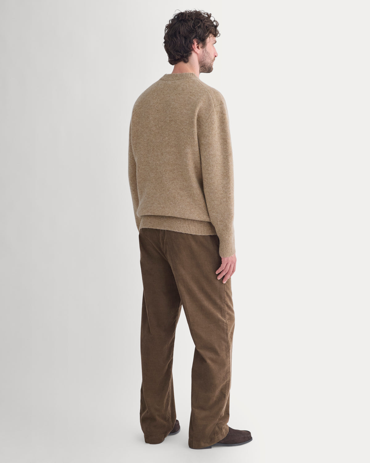Alpaca Pullover Sweater | Dark Heathered Camel