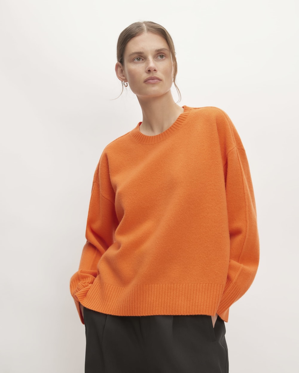 womens-merino-wool-crewneck-sweater-orange | primary