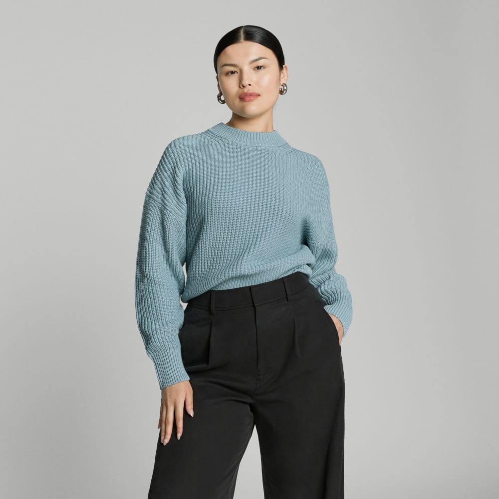 The Texture Cotton Crew | Blue Shadow – Everlane