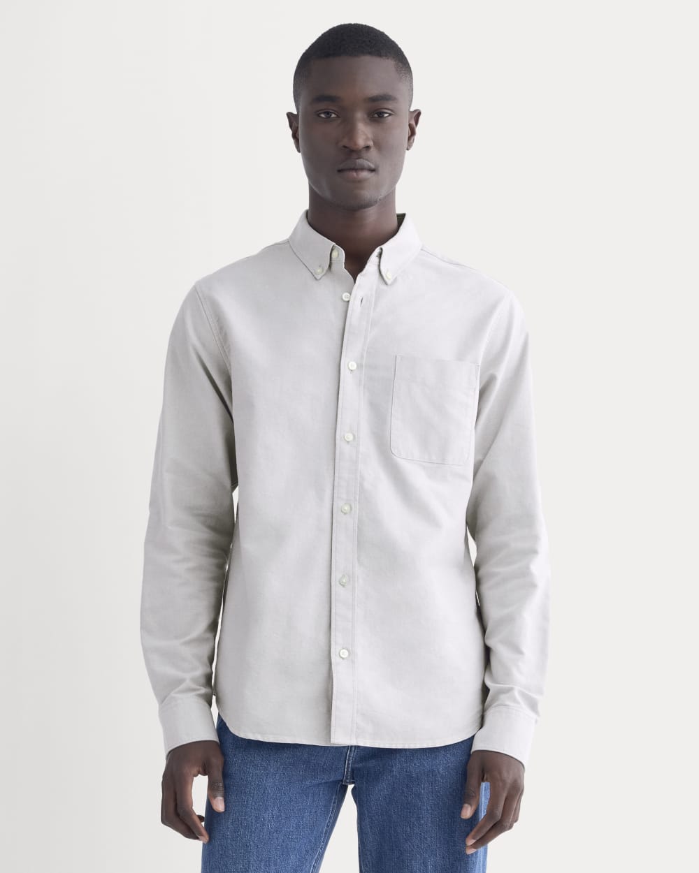 Everlane Classic Oxford Shirt | Tall In Grey, Size Medium, Cotton Everlane Classic Oxford Shirt | Tall In Grey, Size Medium, Cotton