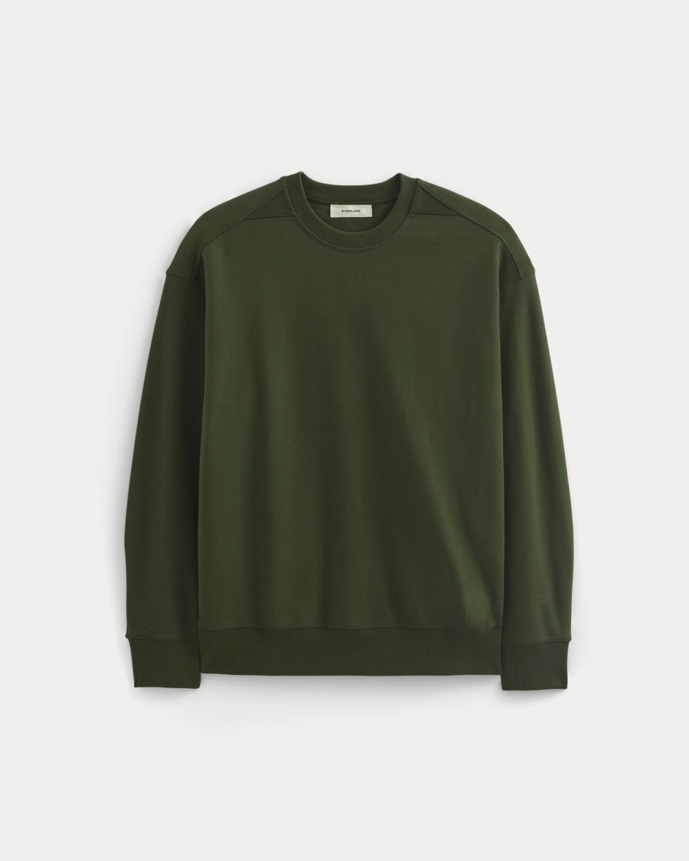 mens-twill-terry-jacquard-crew-dark-forest | alt