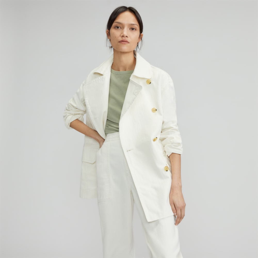 The Organic Cotton Herringbone Jacket | Bone – Everlane