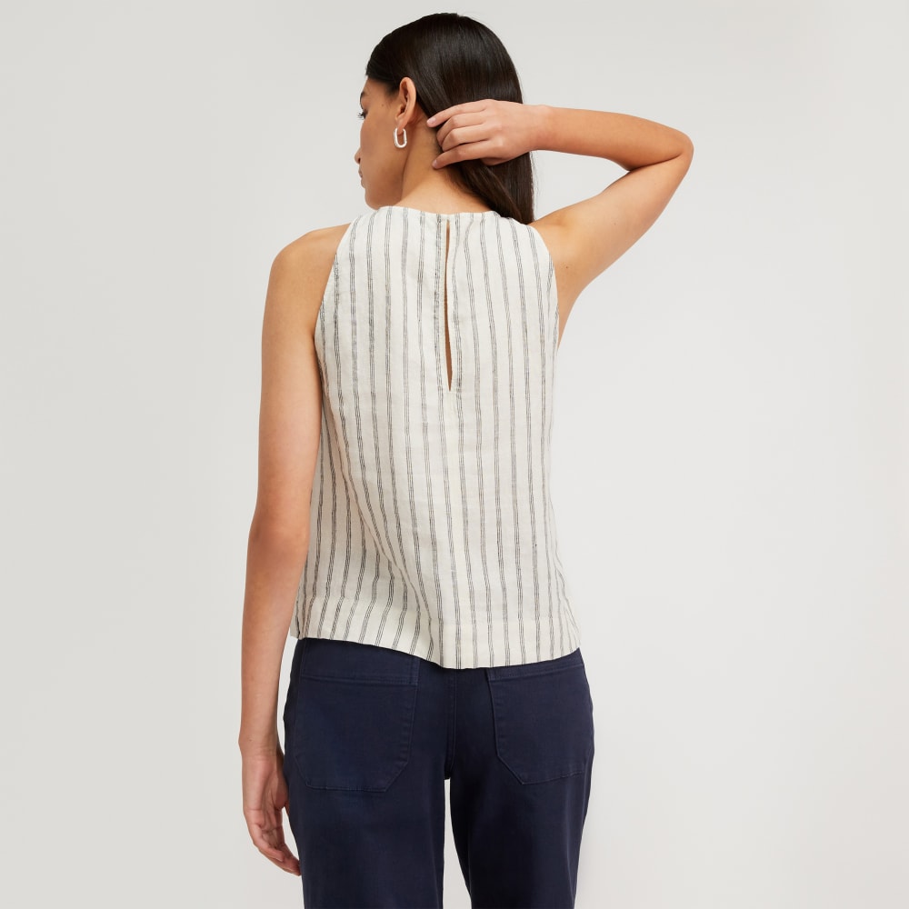 womens-linen-high-neck-tan-black-canvas-tan