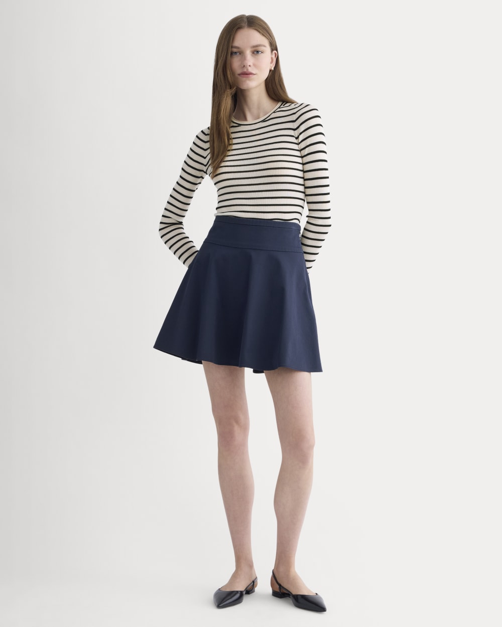 womens-circle-mini-skirt-navy | primary