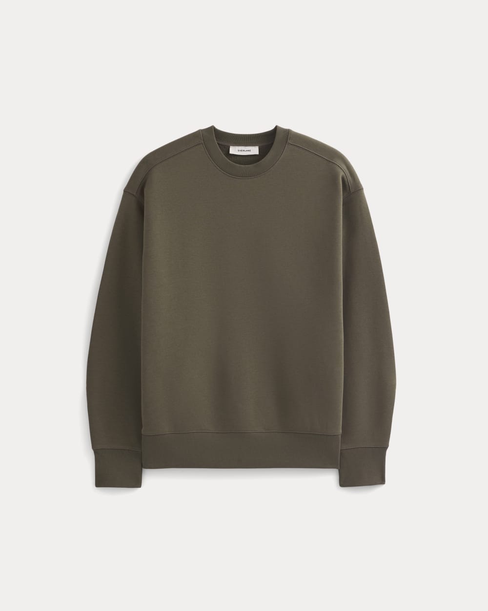 mens-luxe-fleece-crew-pullover-olive-night | alt